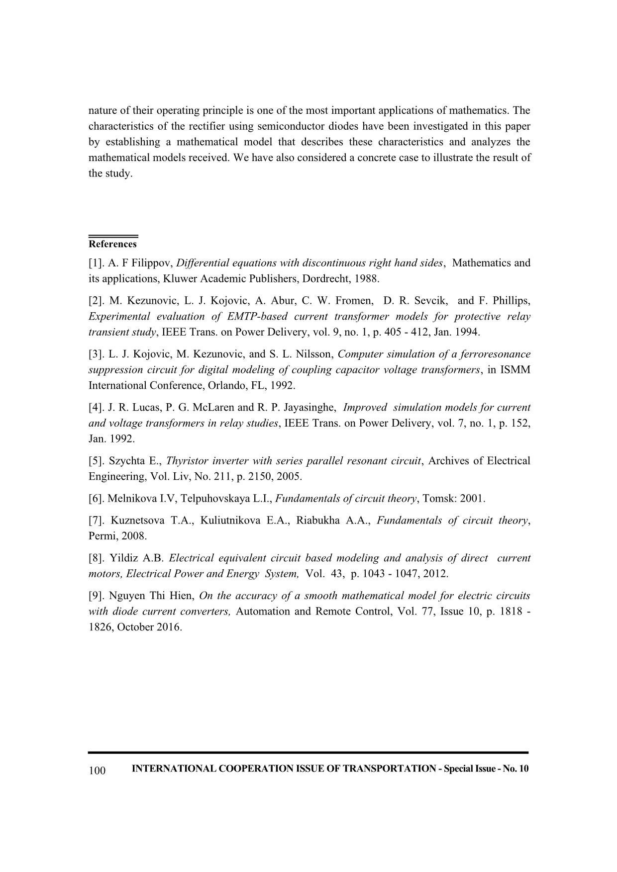 A mathematical model for rectifier circuits using semiconductor diodes trang 10