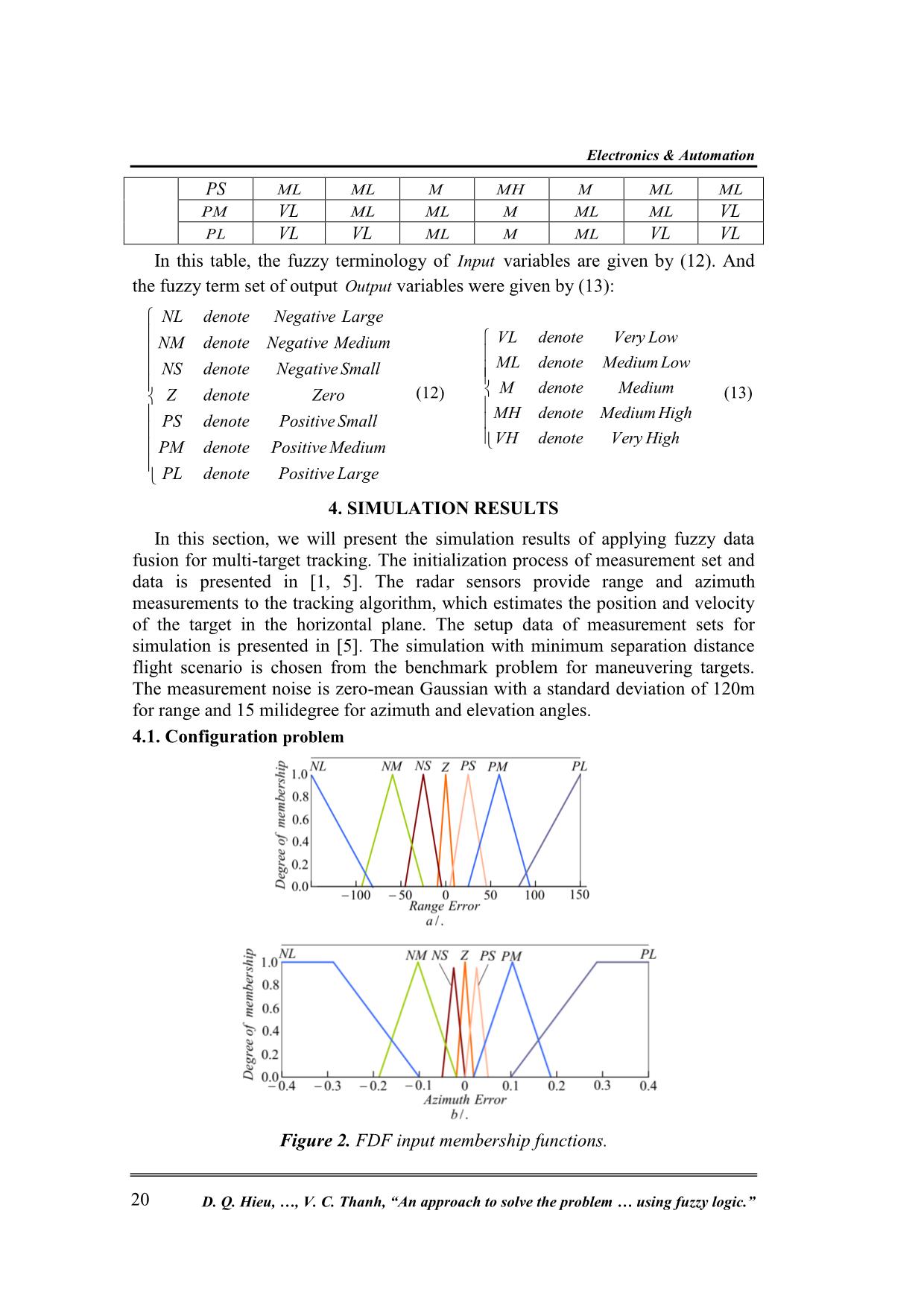 An approach to solve the problem of data fusion for multi - target tracking using fuzzy logic trang 5