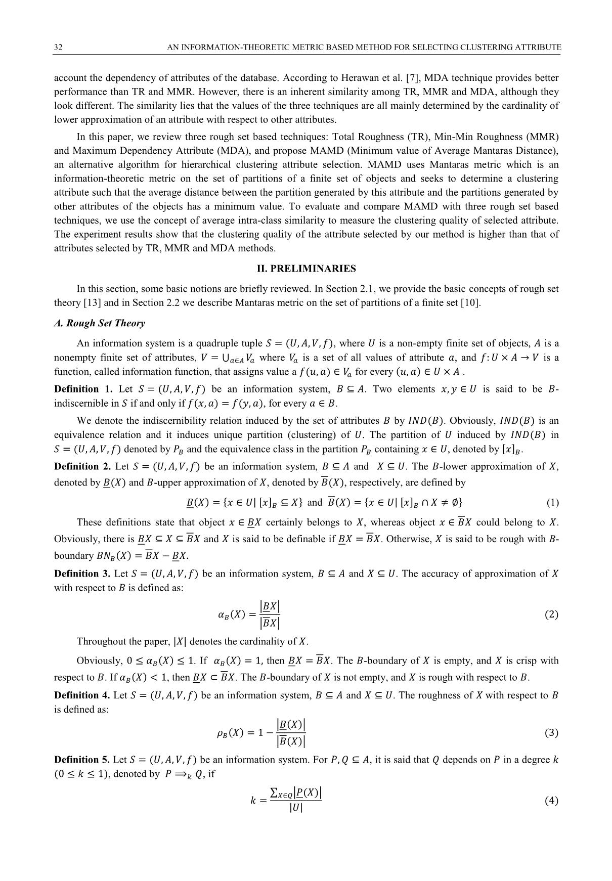 An information-theoretic metric based method for selecting clustering attribute trang 2