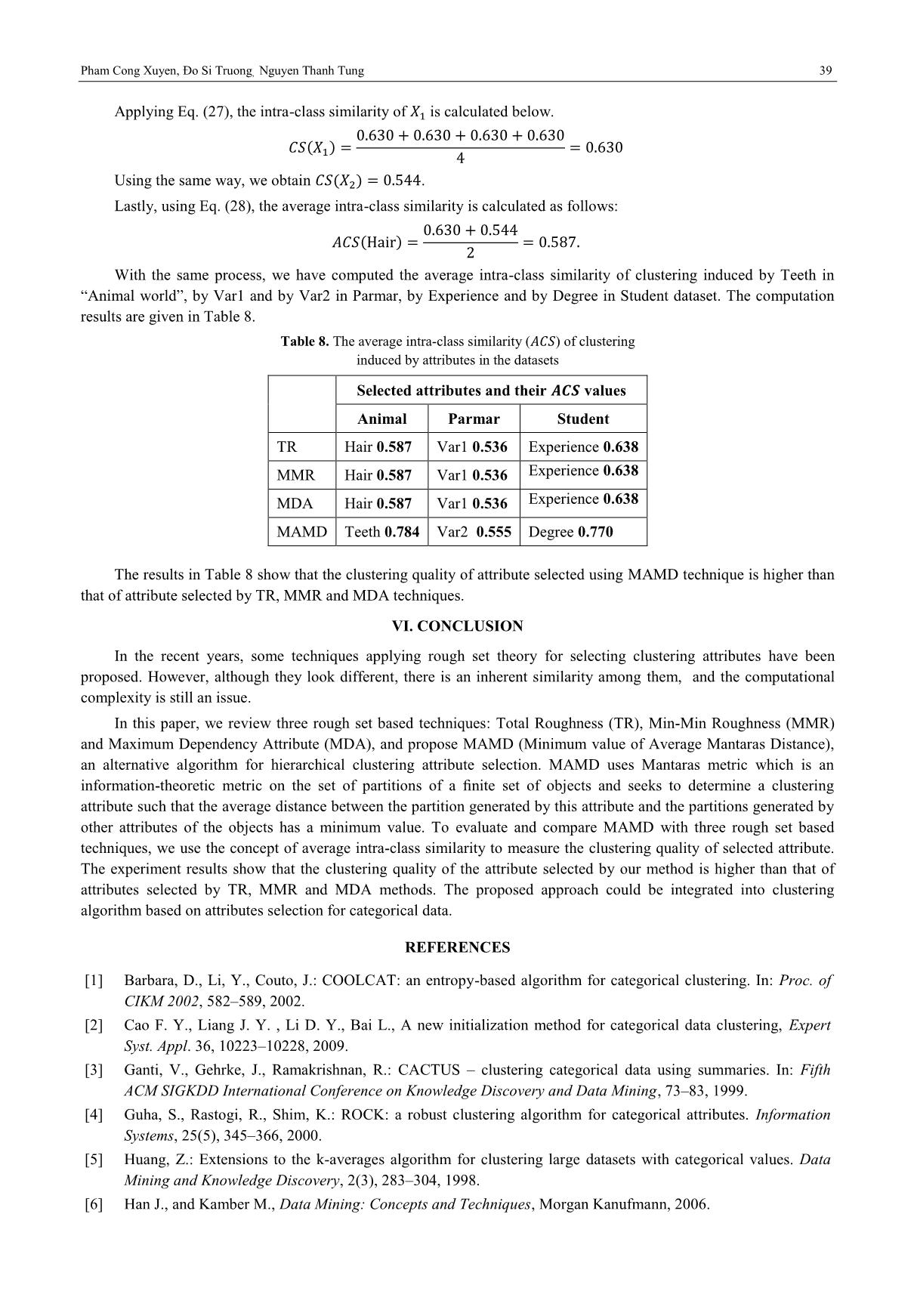 An information-theoretic metric based method for selecting clustering attribute trang 9