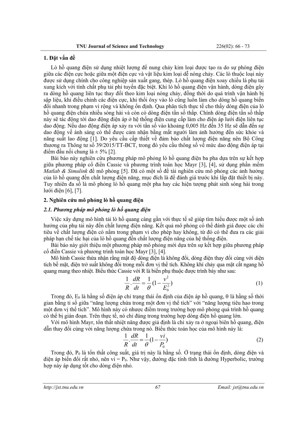 Assessment of the effects of the electric arc furnace on voltage fluctuations and several of solutions trang 2