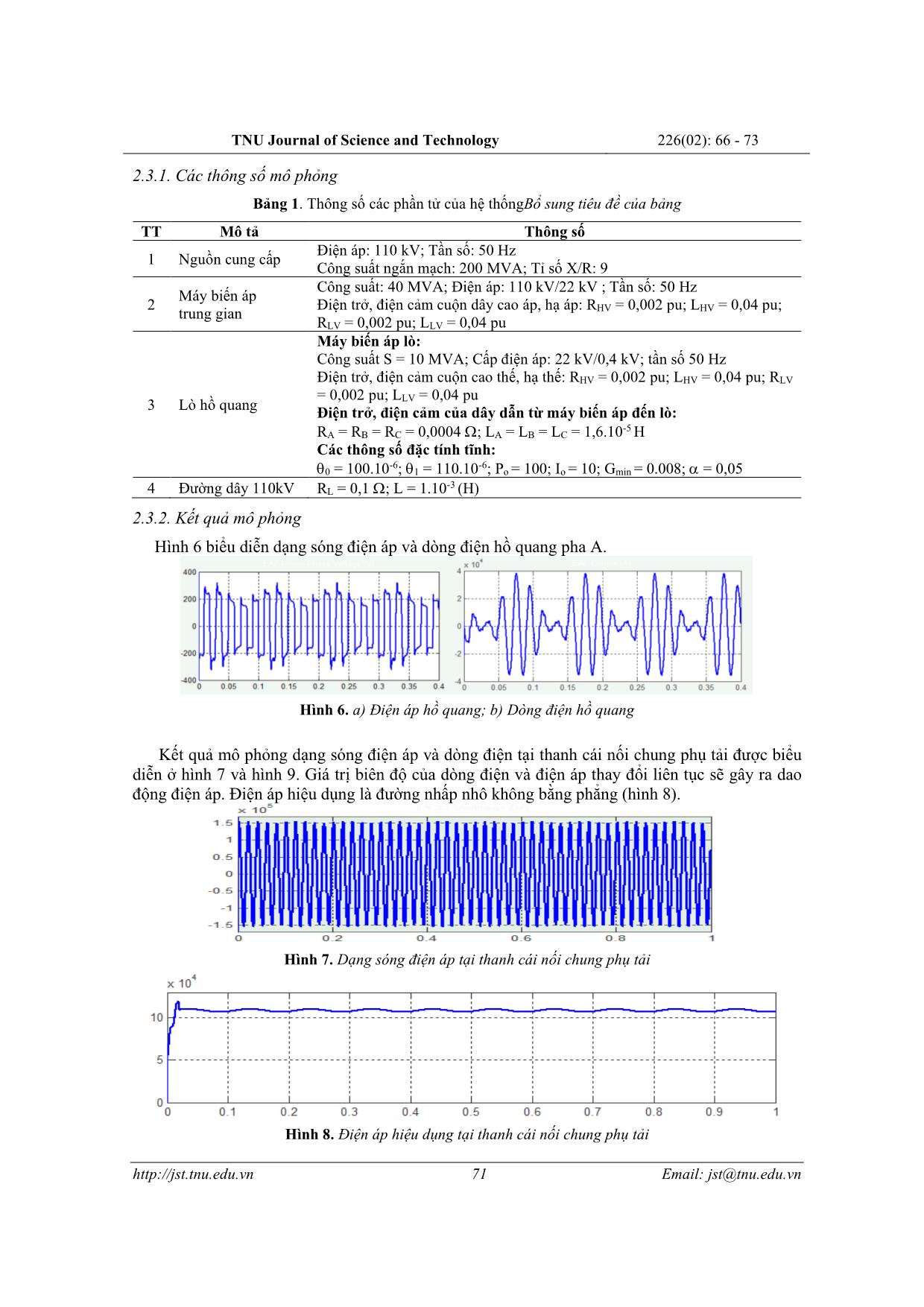 Assessment of the effects of the electric arc furnace on voltage fluctuations and several of solutions trang 6