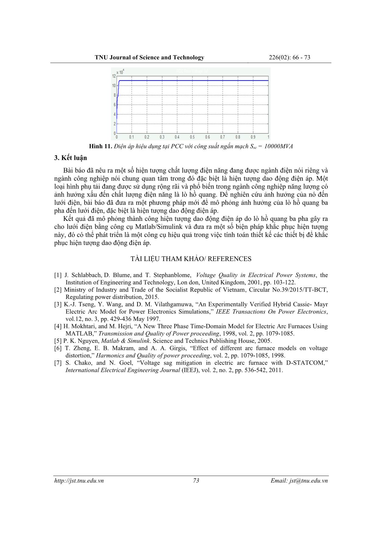 Assessment of the effects of the electric arc furnace on voltage fluctuations and several of solutions trang 8