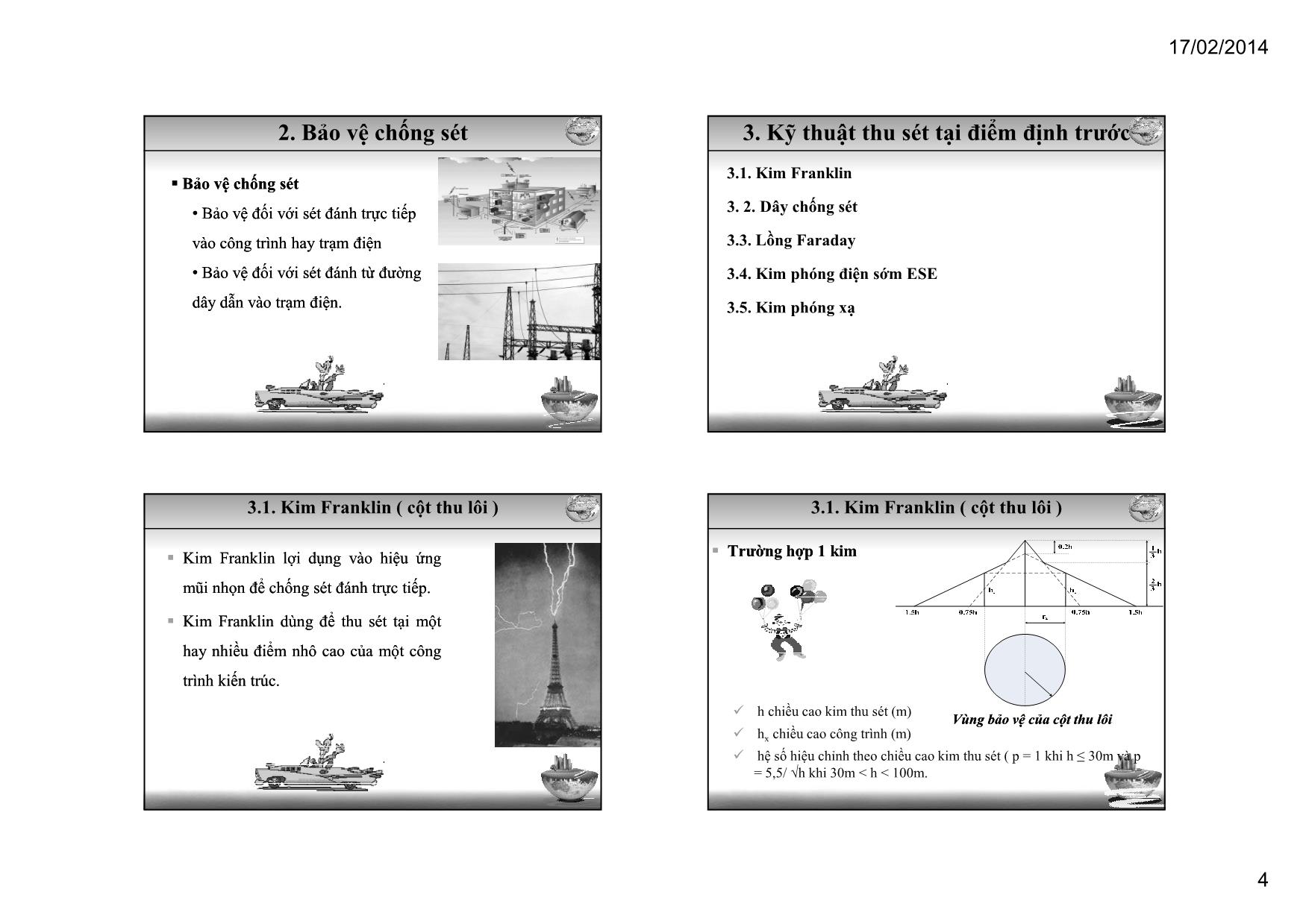 Bài giảng An toàn điện - Chương 5: Bảo vệ chống sét trang 4