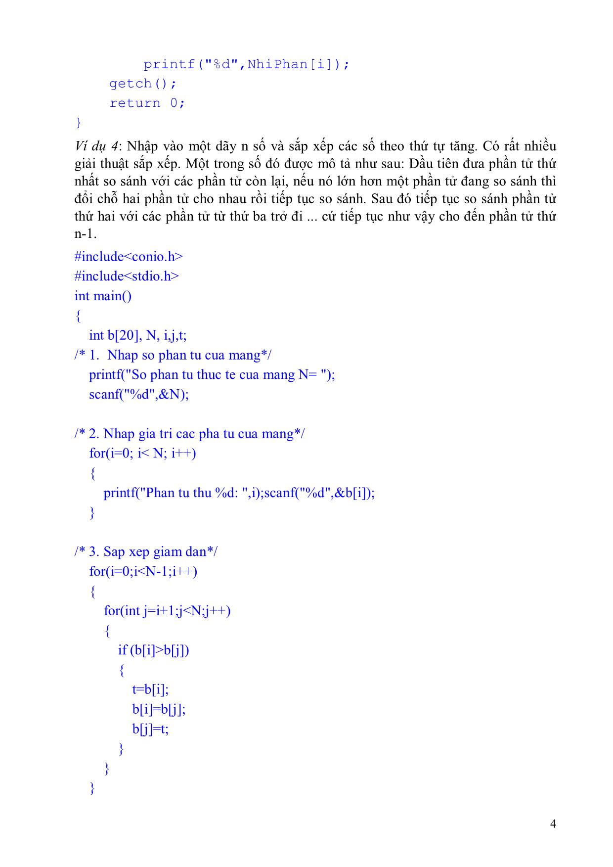 Bài giảng Cơ sở lập trình - Bài 6a: Mảng và con trỏ trang 4