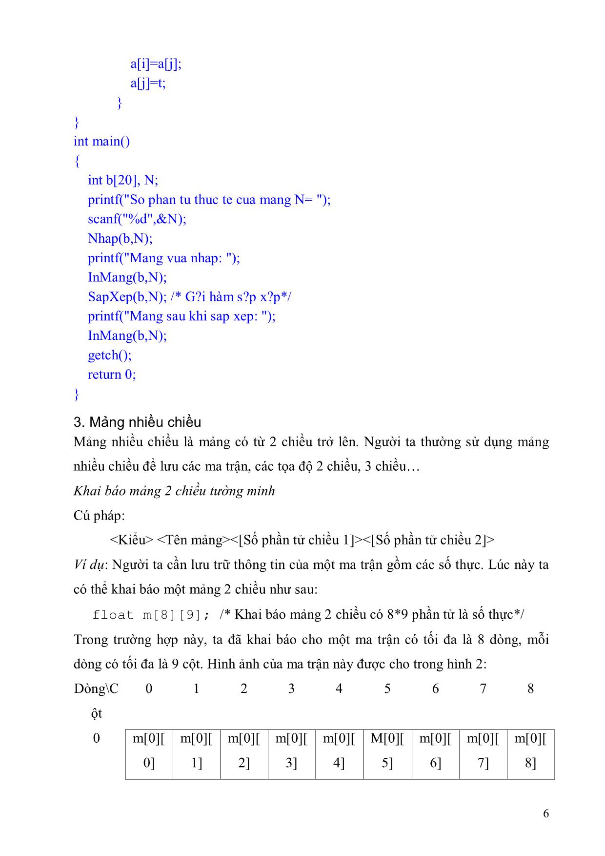 Bài giảng Cơ sở lập trình - Bài 6a: Mảng và con trỏ trang 6