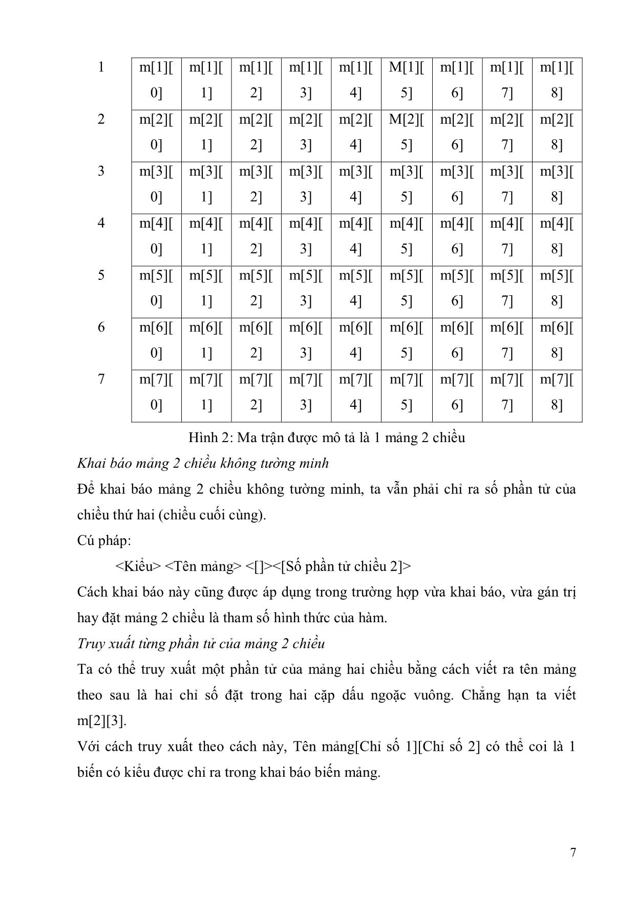 Bài giảng Cơ sở lập trình - Bài 6a: Mảng và con trỏ trang 7