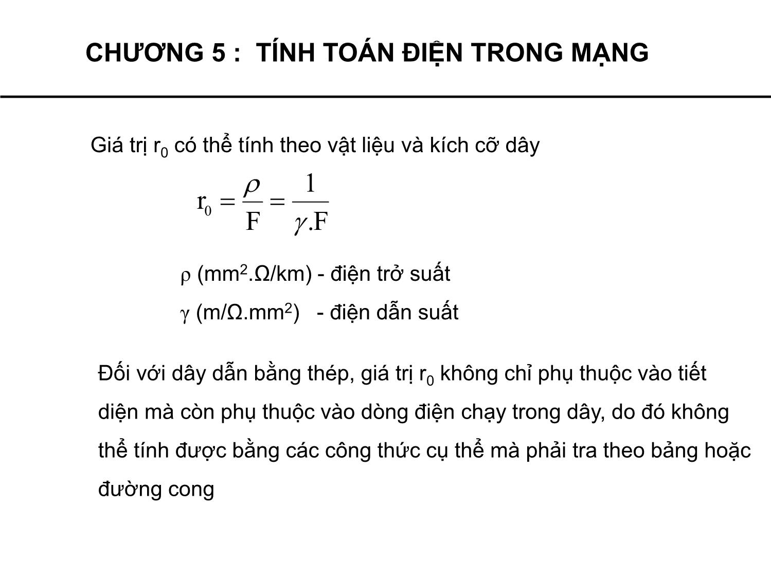 Bài giảng Cung cấp điện - Chương 5: Tính toán điện trong mạng - Phạm Khánh Tùng trang 6