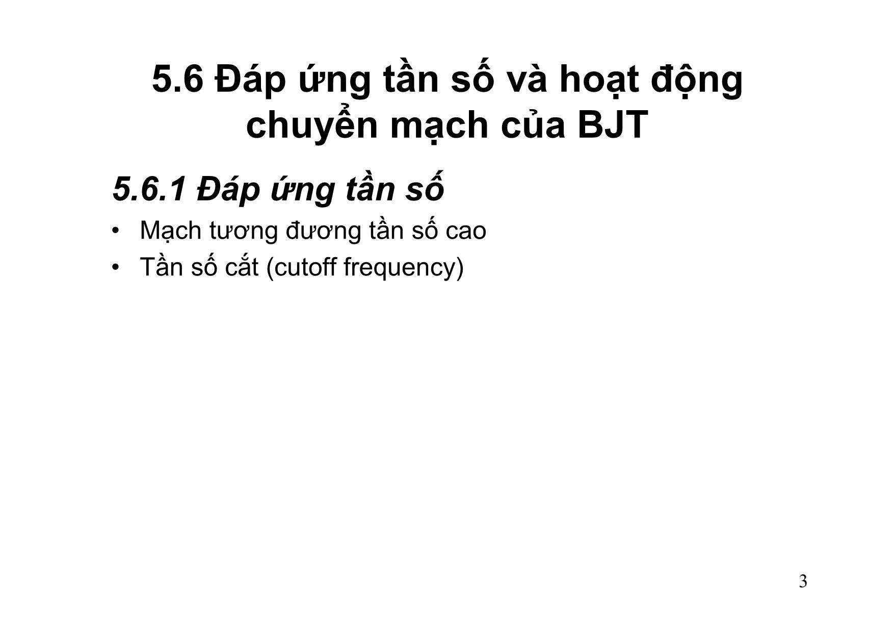 Bài giảng Dụng cụ bán dẫn - Chương 5: BJT - Hồ Trung Mỹ trang 3