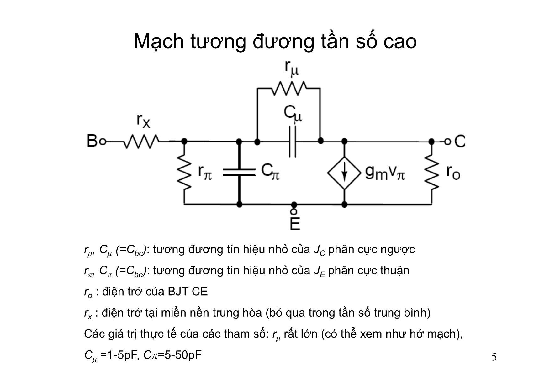 Bài giảng Dụng cụ bán dẫn - Chương 5: BJT - Hồ Trung Mỹ trang 5