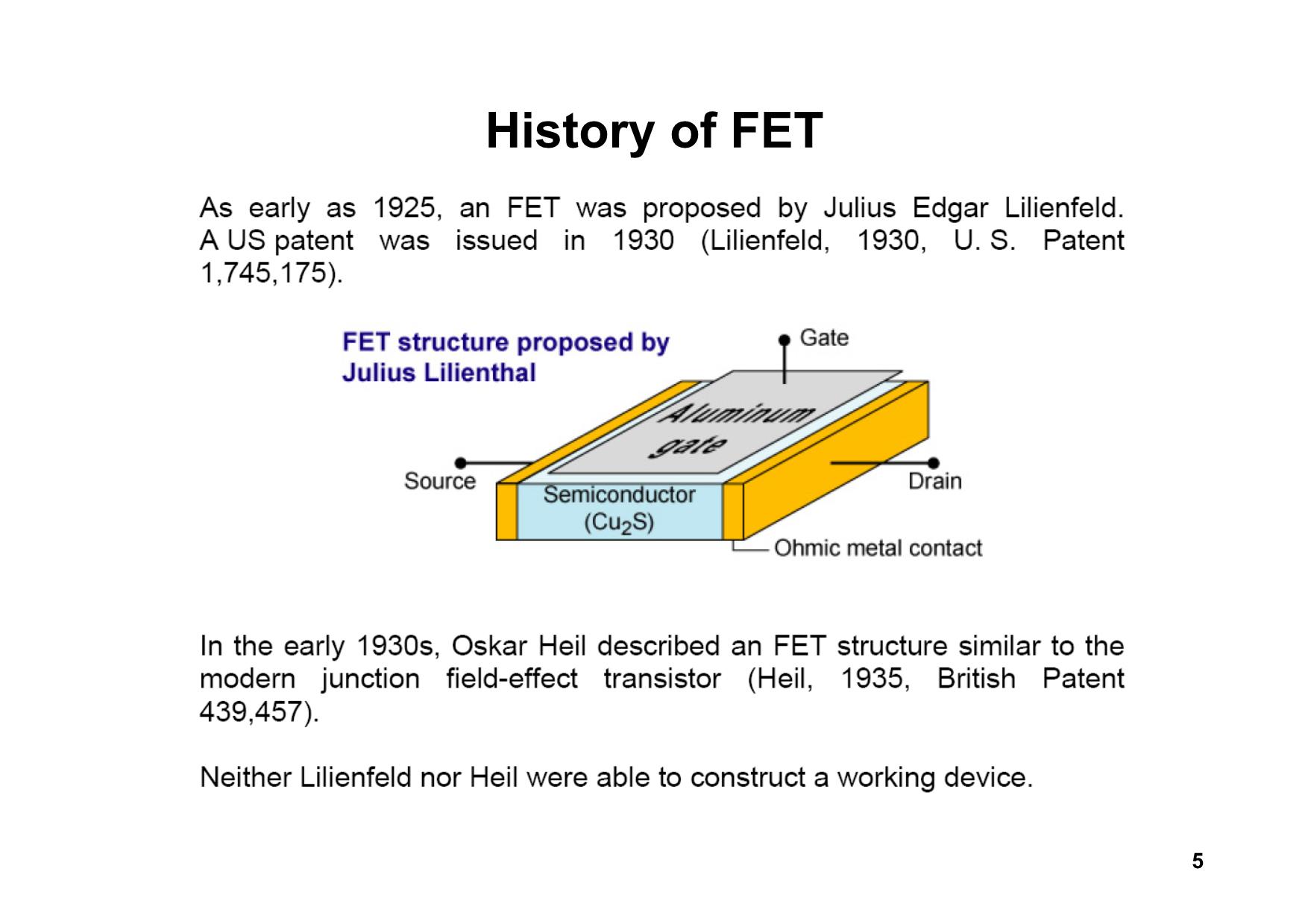 Bài giảng Dụng cụ bán dẫn - Chương 6: FET. Transistor hiệu ứng trường - Hồ Trung Mỹ trang 5