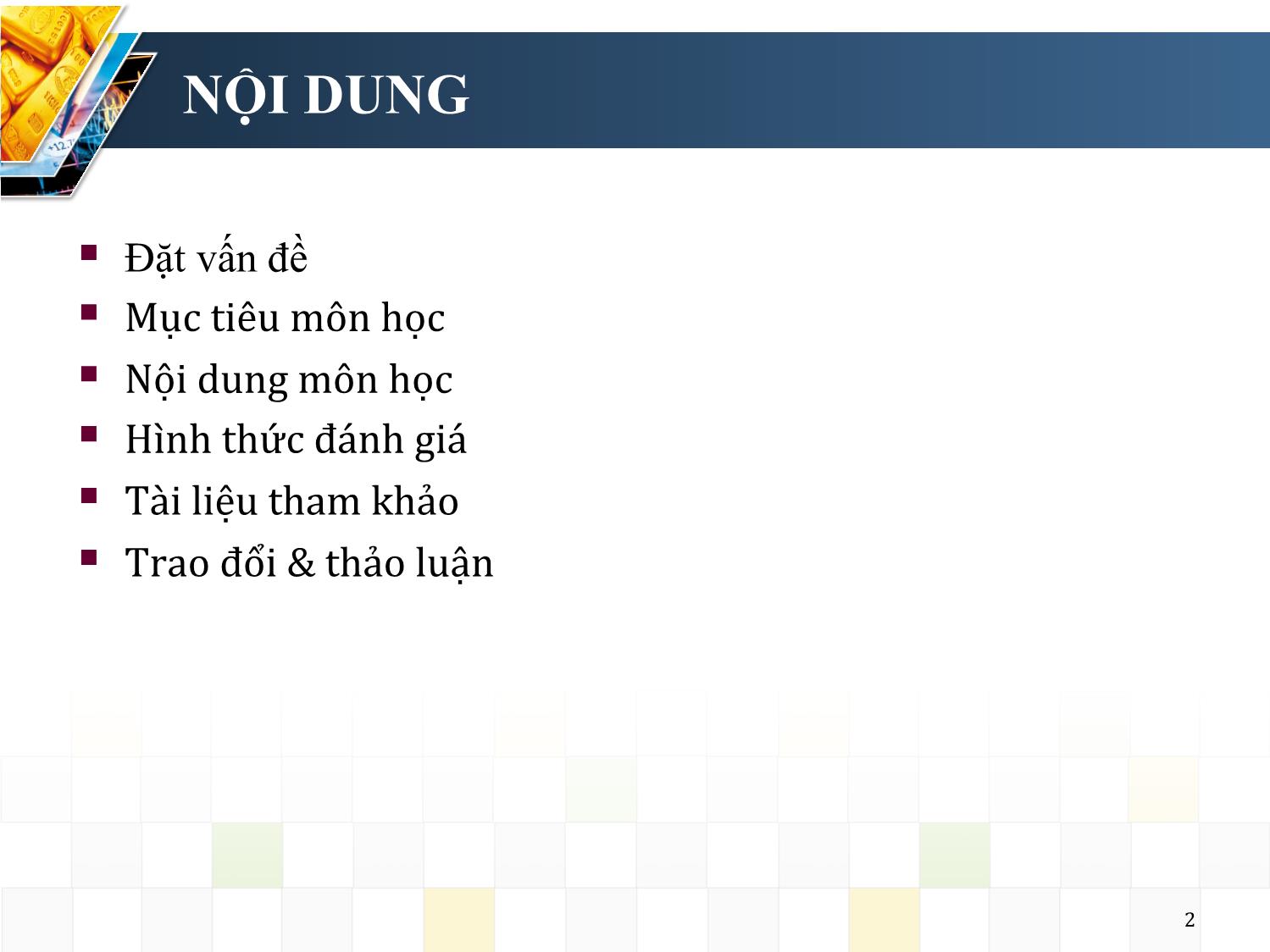 Bài giảng Hệ quản trị cơ sở dữ liệu - Chương mở đầu: Giới thiệu - Nguyễn Trường Sơn trang 2