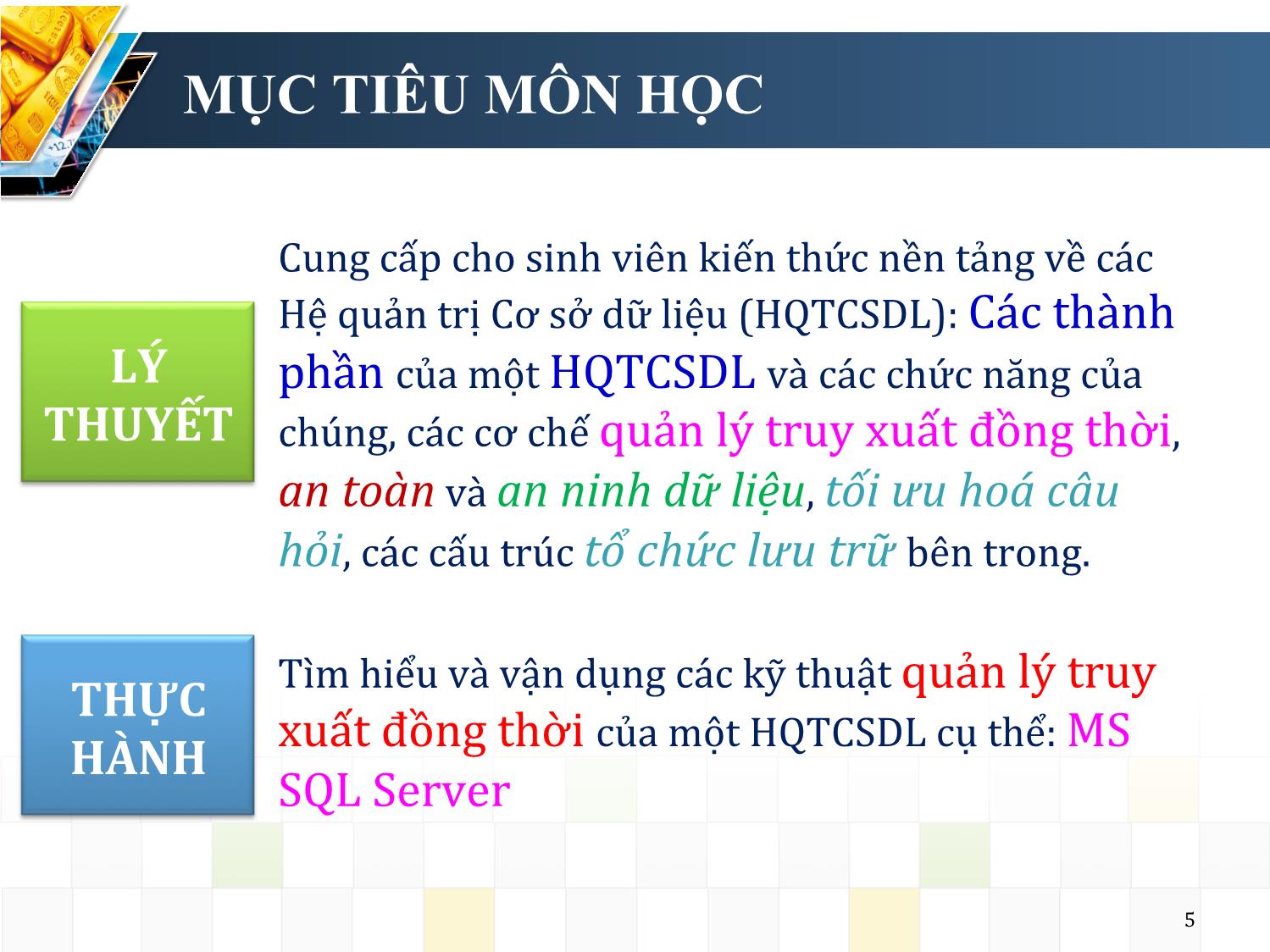 Bài giảng Hệ quản trị cơ sở dữ liệu - Chương mở đầu: Giới thiệu - Nguyễn Trường Sơn trang 5