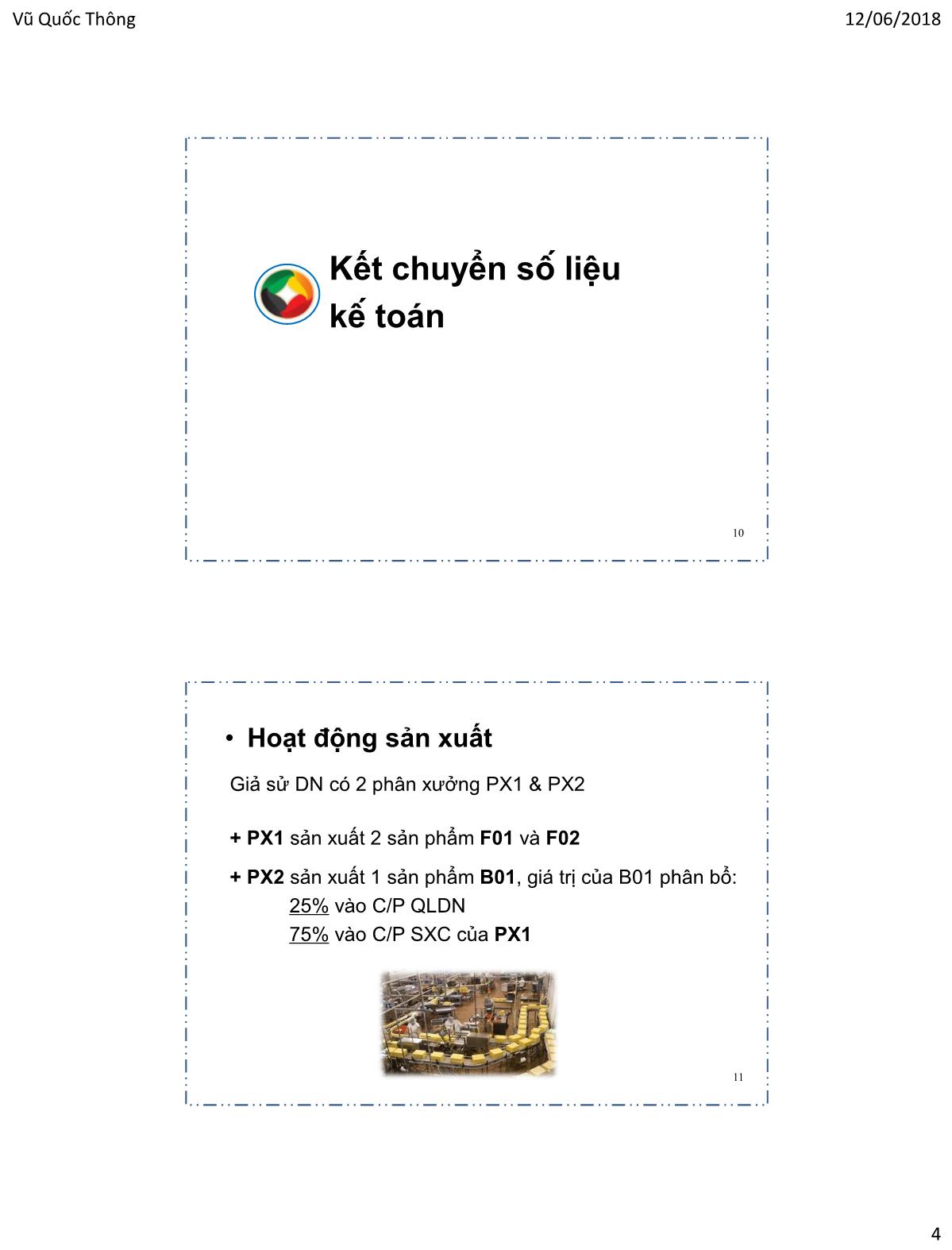 Bài giảng Hệ thống thông tin kế toán 1 - Chương 2: Tổ chức dữ liệu kế toán trên bảng tính - Vũ Quốc Thông trang 4