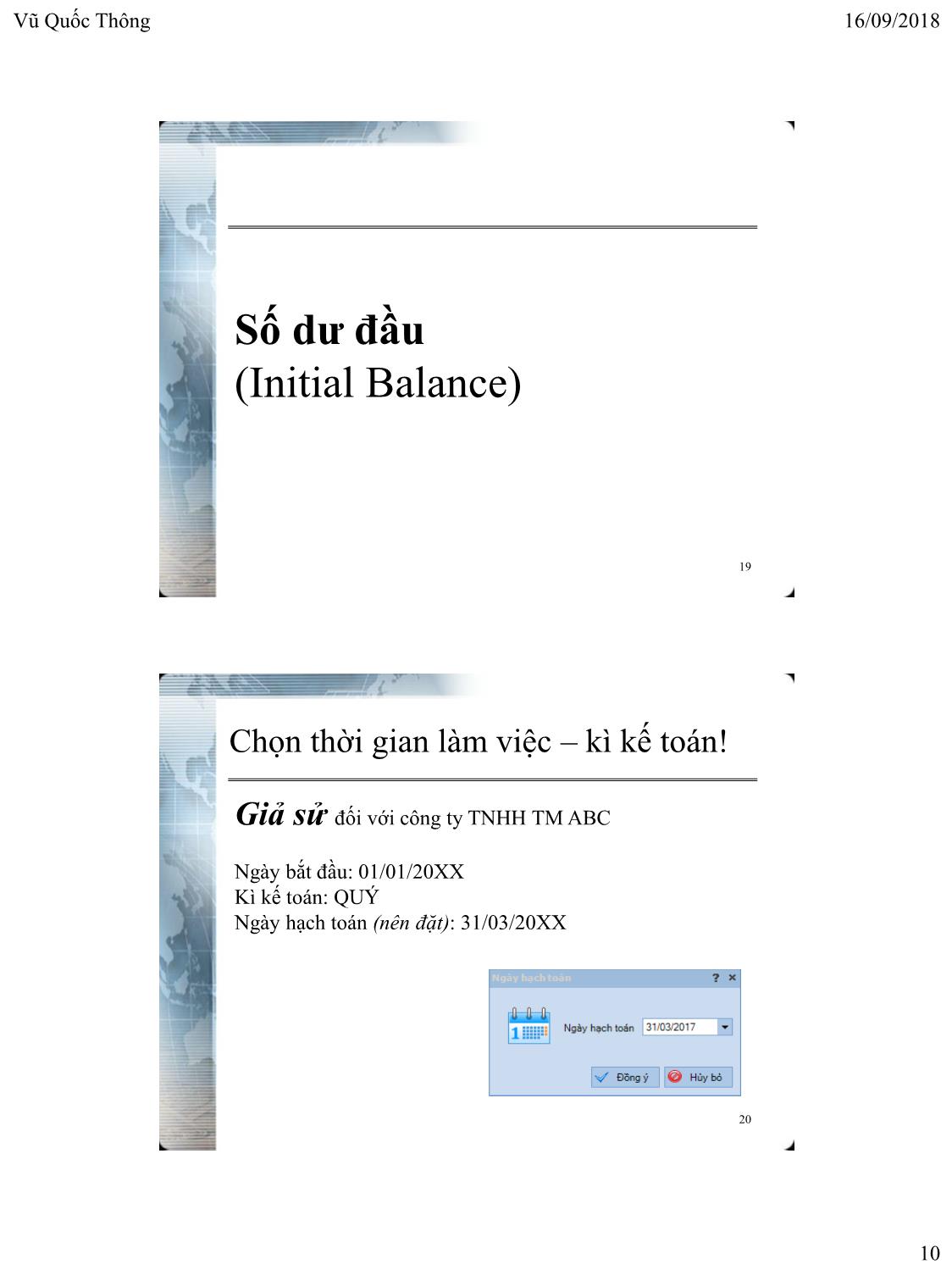 Bài giảng Hệ thống thông tin kế toán 2 - Chương 2: Thiết lập hệ thống thông tin kế toán - Vũ Quốc Thông trang 10