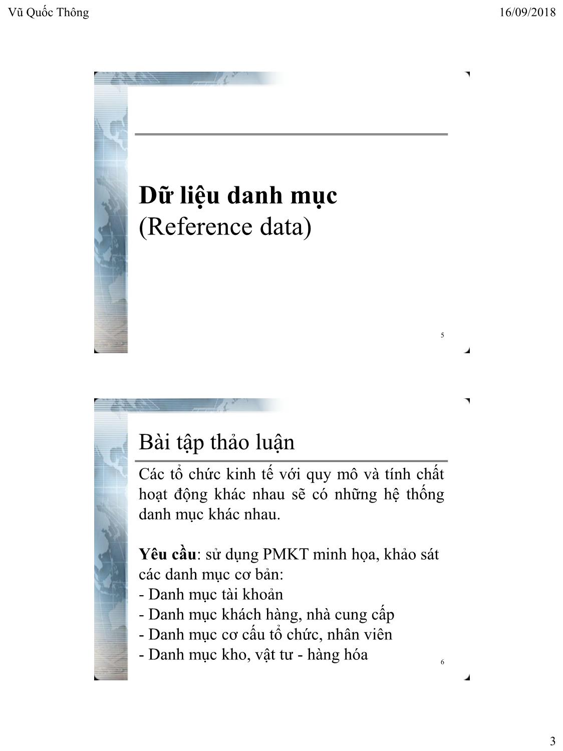 Bài giảng Hệ thống thông tin kế toán 2 - Chương 2: Thiết lập hệ thống thông tin kế toán - Vũ Quốc Thông trang 3