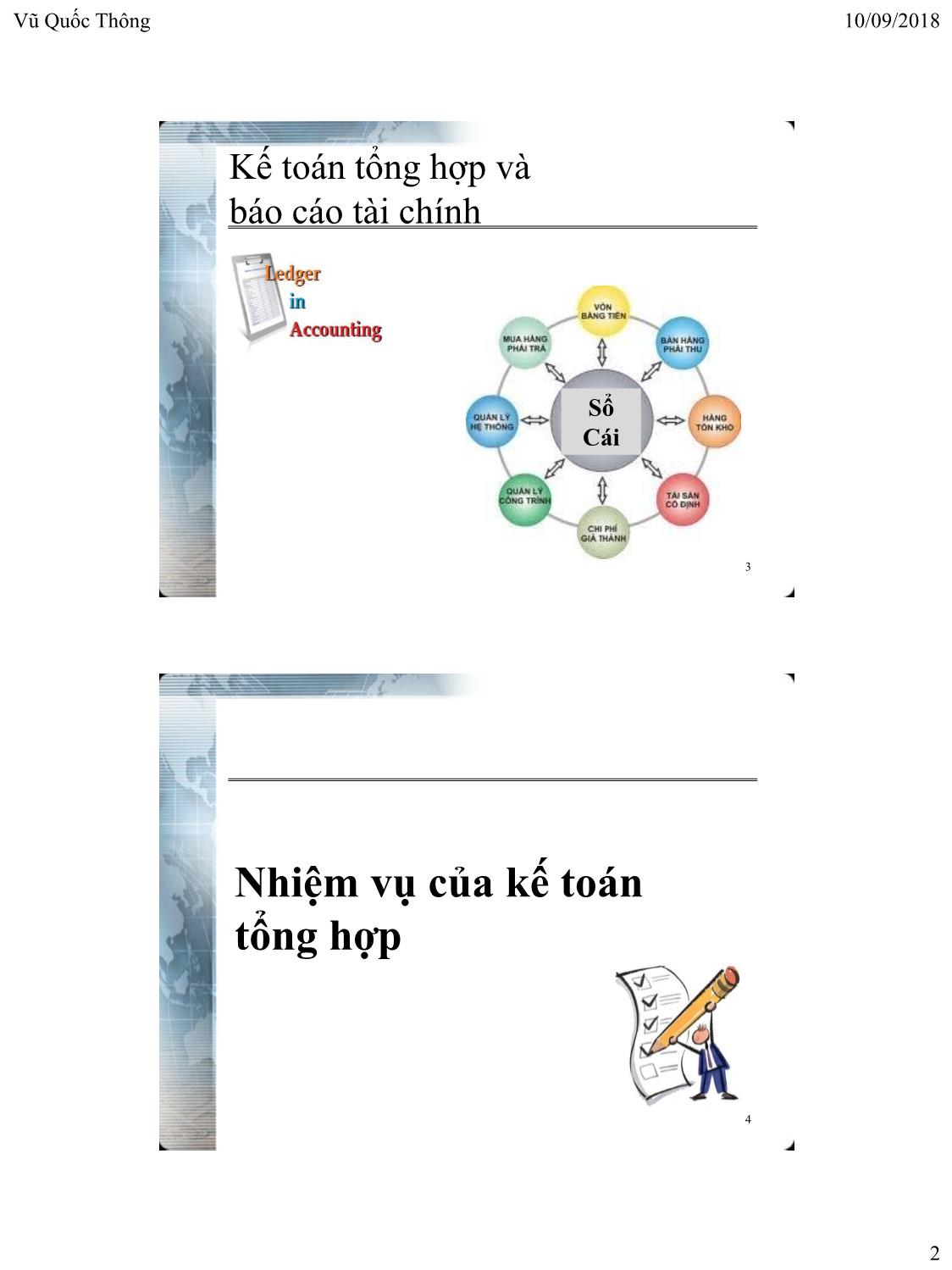 Bài giảng Hệ thống thông tin kế toán 2 - Chương 4: Kế toán tổng hợp trên phần mềm - Vũ Quốc Thông trang 2