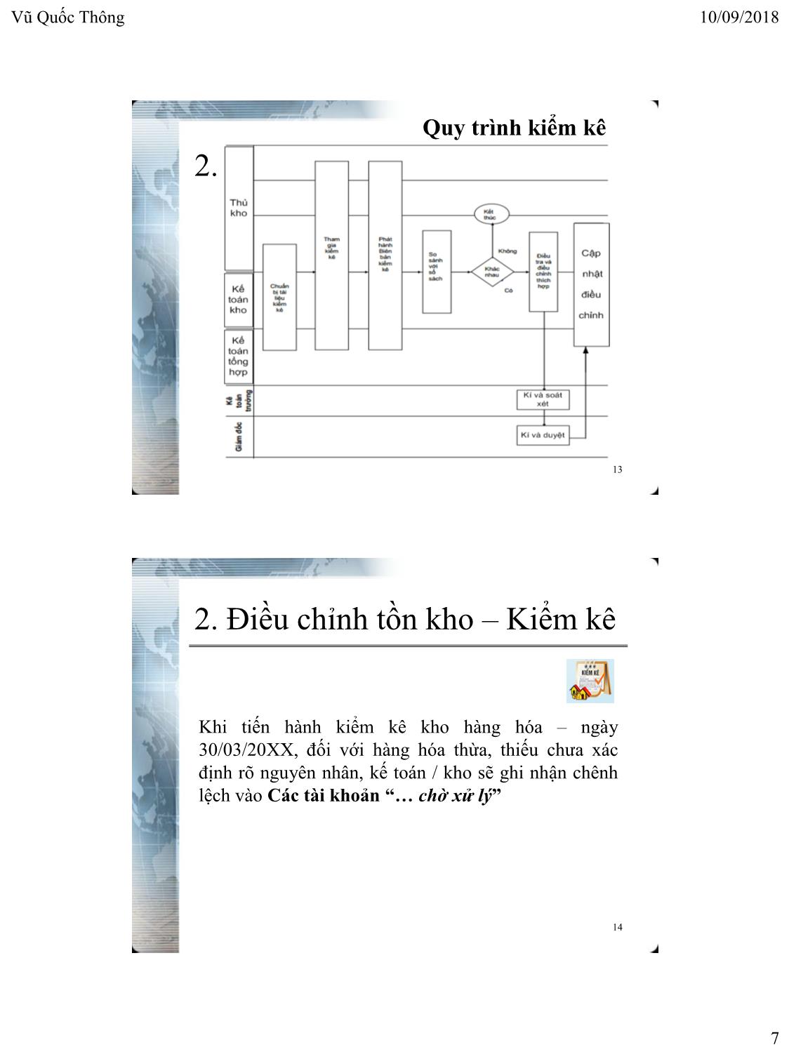 Bài giảng Hệ thống thông tin kế toán 2 - Chương 4: Kế toán tổng hợp trên phần mềm - Vũ Quốc Thông trang 7