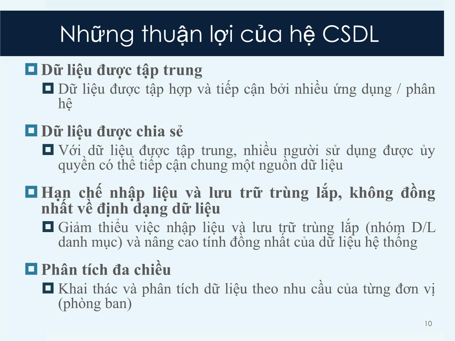 Bài giảng Hệ thống thông tin kế toán 2 - Chương 5: Tổ chức dữ liệu kế toán - Vũ Quốc Thông trang 10