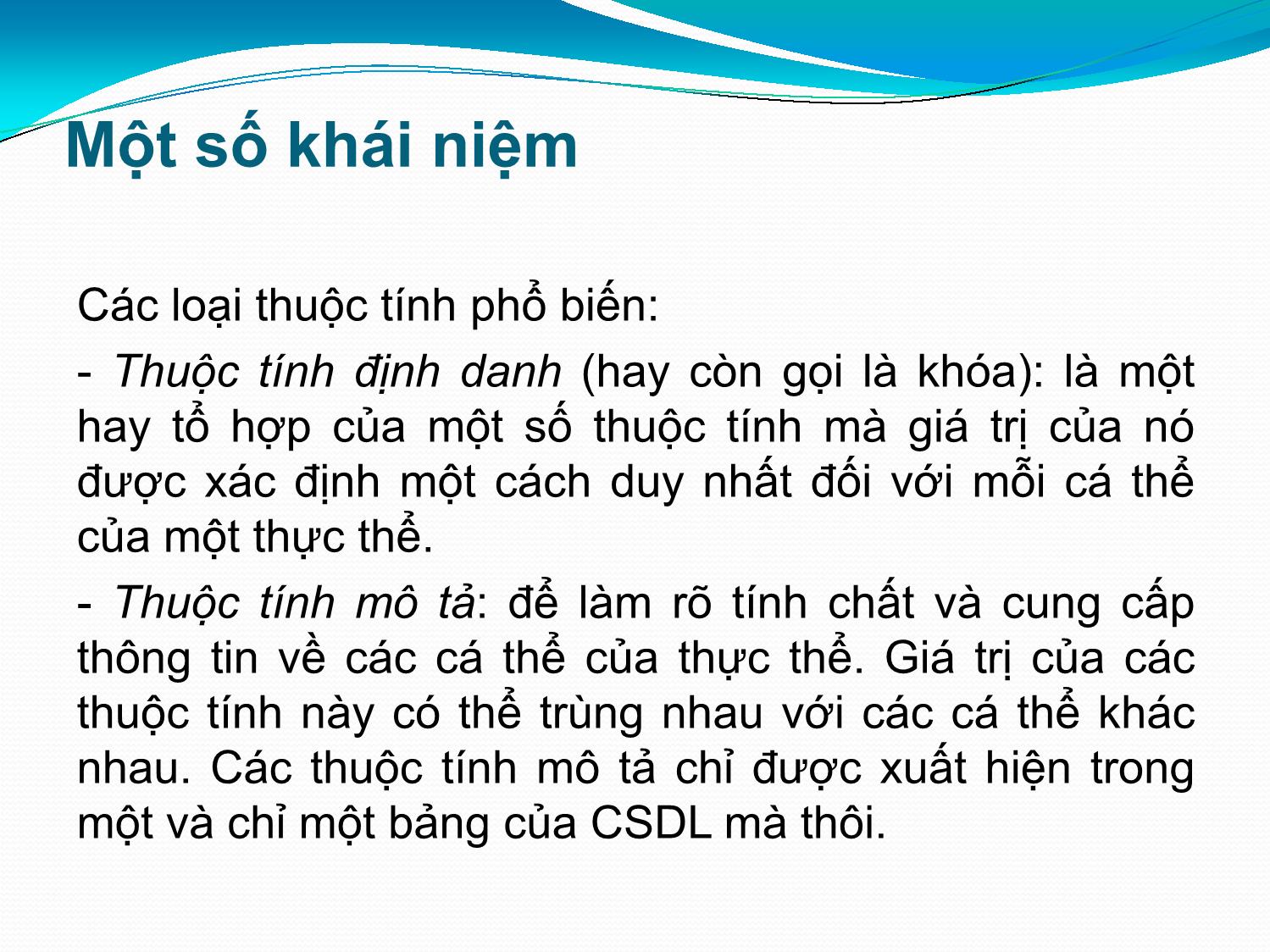 Bài giảng Hệ thống thông tin kế toán - Chương 2: Cơ sở dữ liệu - Vũ Trọng Phong trang 10