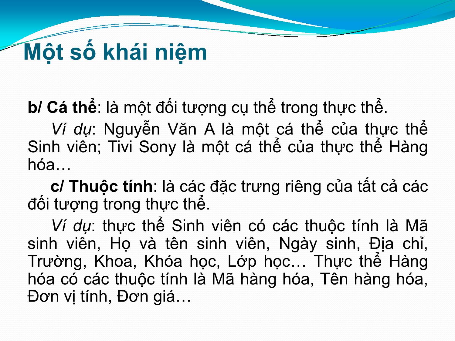 Bài giảng Hệ thống thông tin kế toán - Chương 2: Cơ sở dữ liệu - Vũ Trọng Phong trang 9