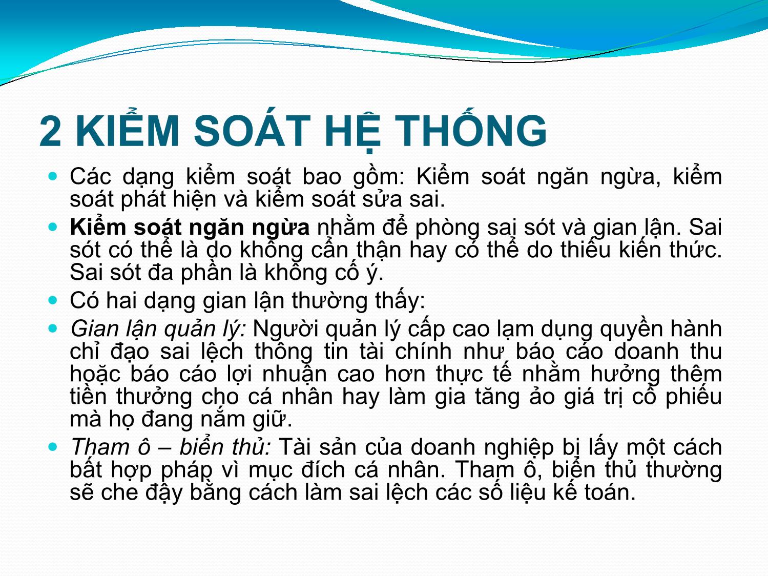 Bài giảng Hệ thống thông tin kế toán - Chương 4: Kiểm soát nội bộ trong hệ thống thông tin kế toán - Vũ Trọng Phong trang 9