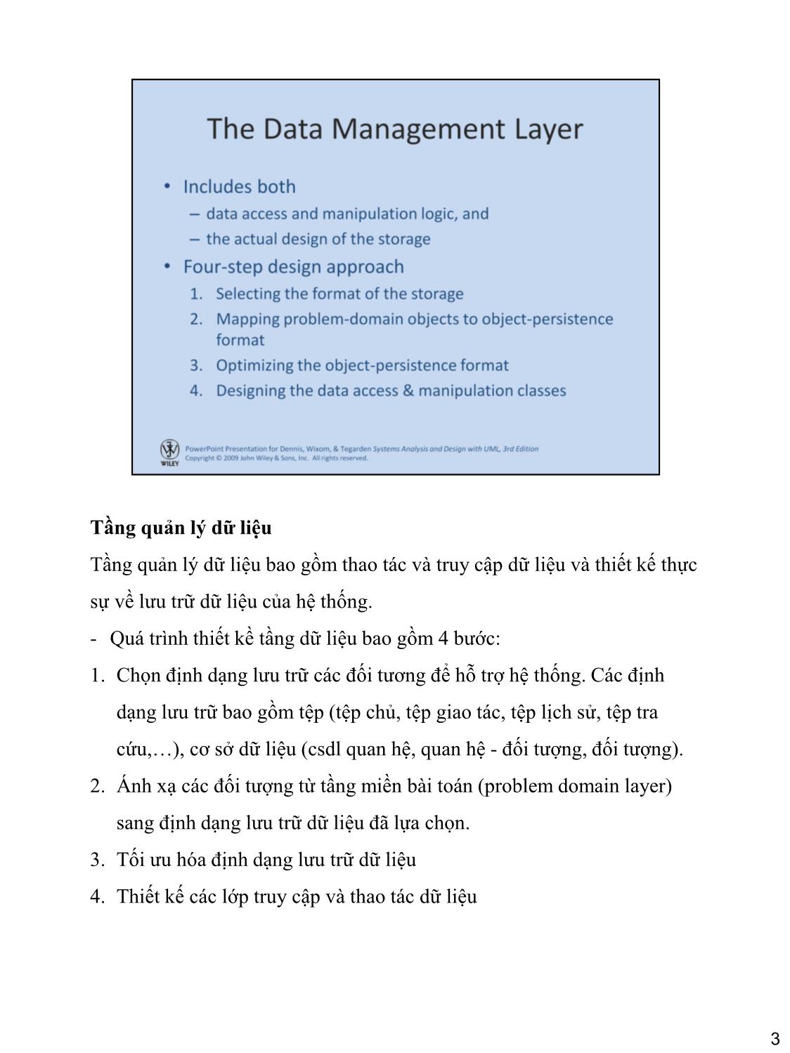 Bài giảng Hệ thống thông tin quản lý - Chương 9: Thiết kế tầng quản lý dữ liệu trang 3
