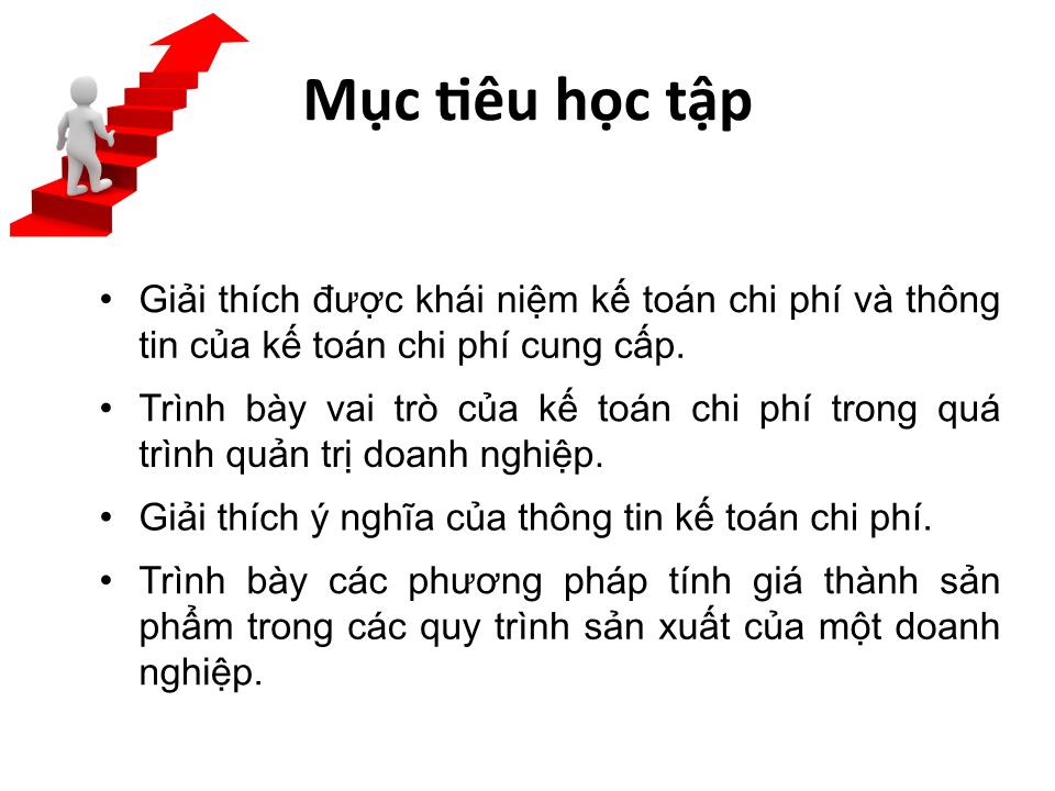 Bài giảng Kế toán chi phí - Chương 1: Tổng quan kế toán chi phí trang 2