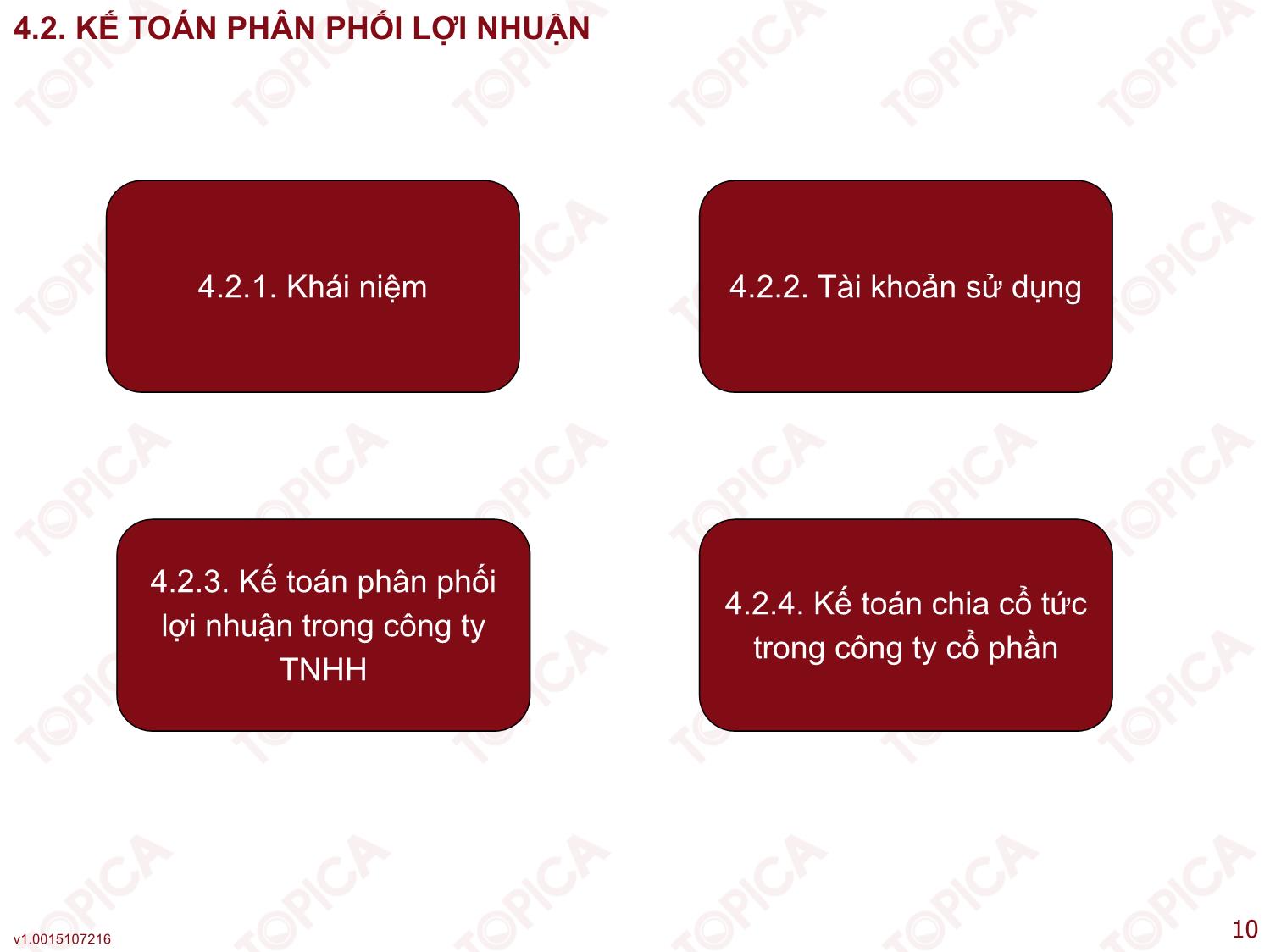 Bài giảng Kế toán công ty - Bài 4: Kế toán phân phối lợi nhuận trong các công ty - Nguyễn Minh Phương trang 10