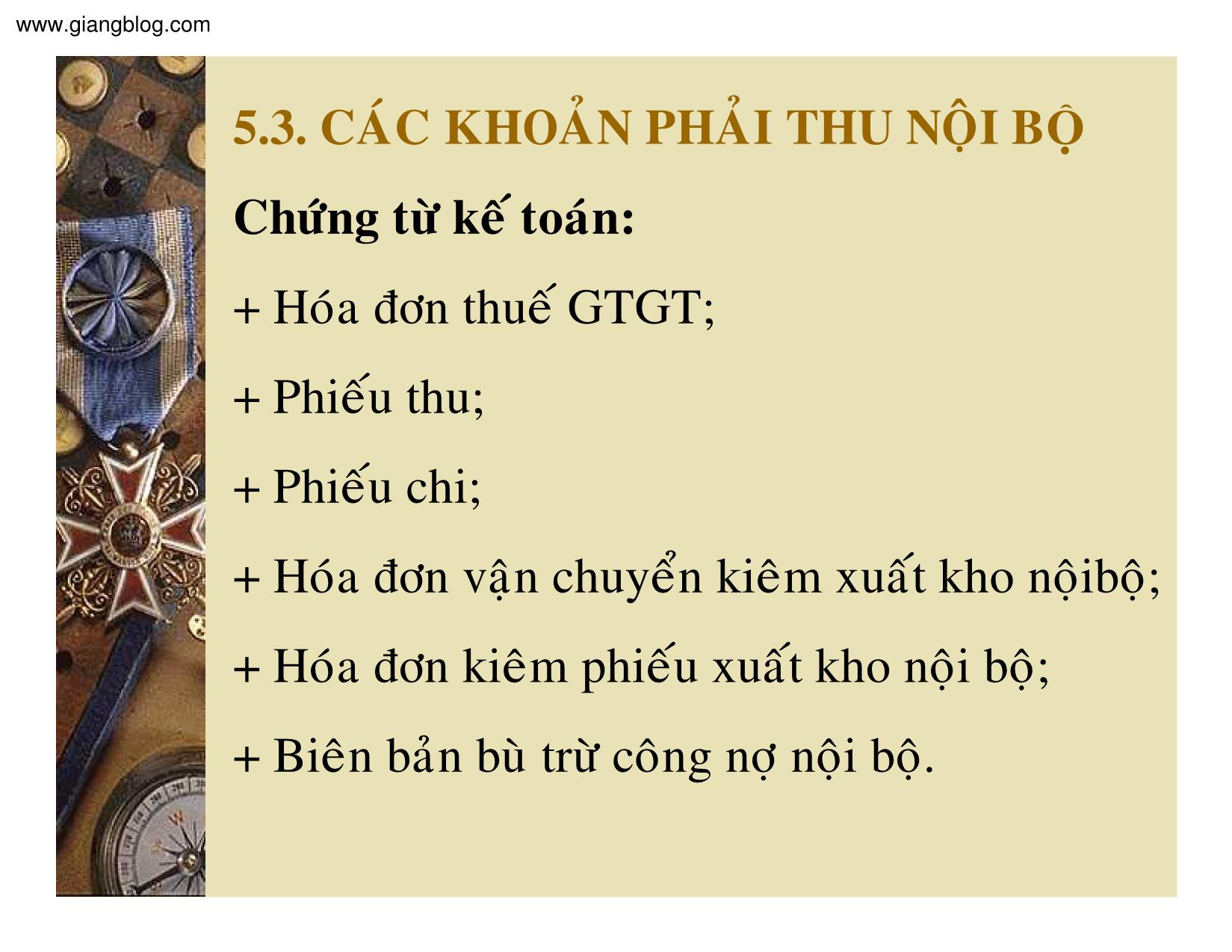 Bài giảng Kế toán doanh nghiệp - Chương 5: Kế toán các khoản phải thu trang 10