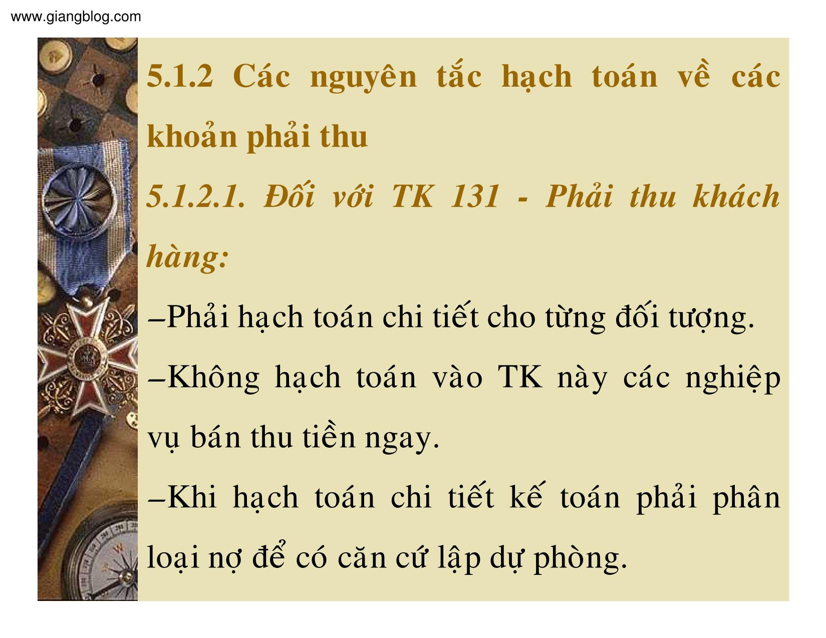 Bài giảng Kế toán doanh nghiệp - Chương 5: Kế toán các khoản phải thu trang 4