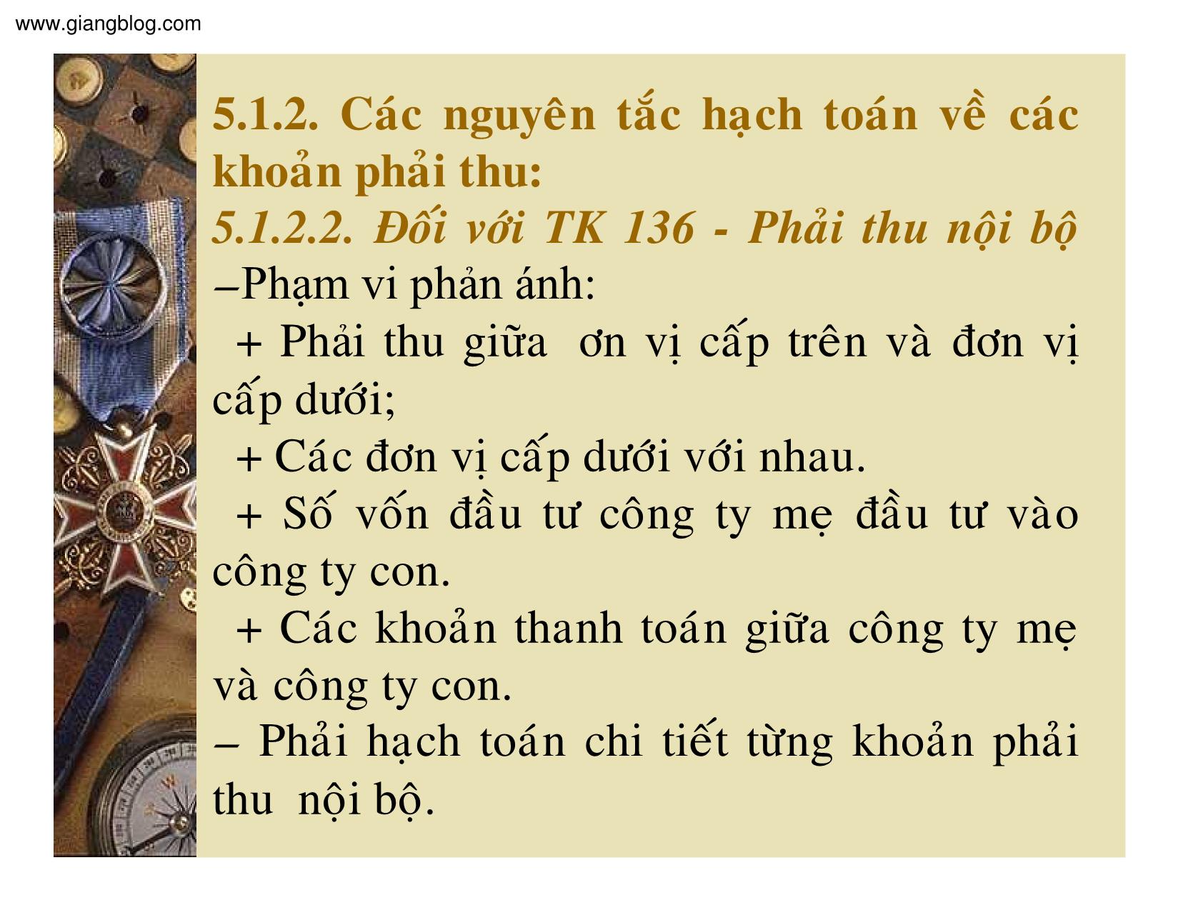 Bài giảng Kế toán doanh nghiệp - Chương 5: Kế toán các khoản phải thu trang 5