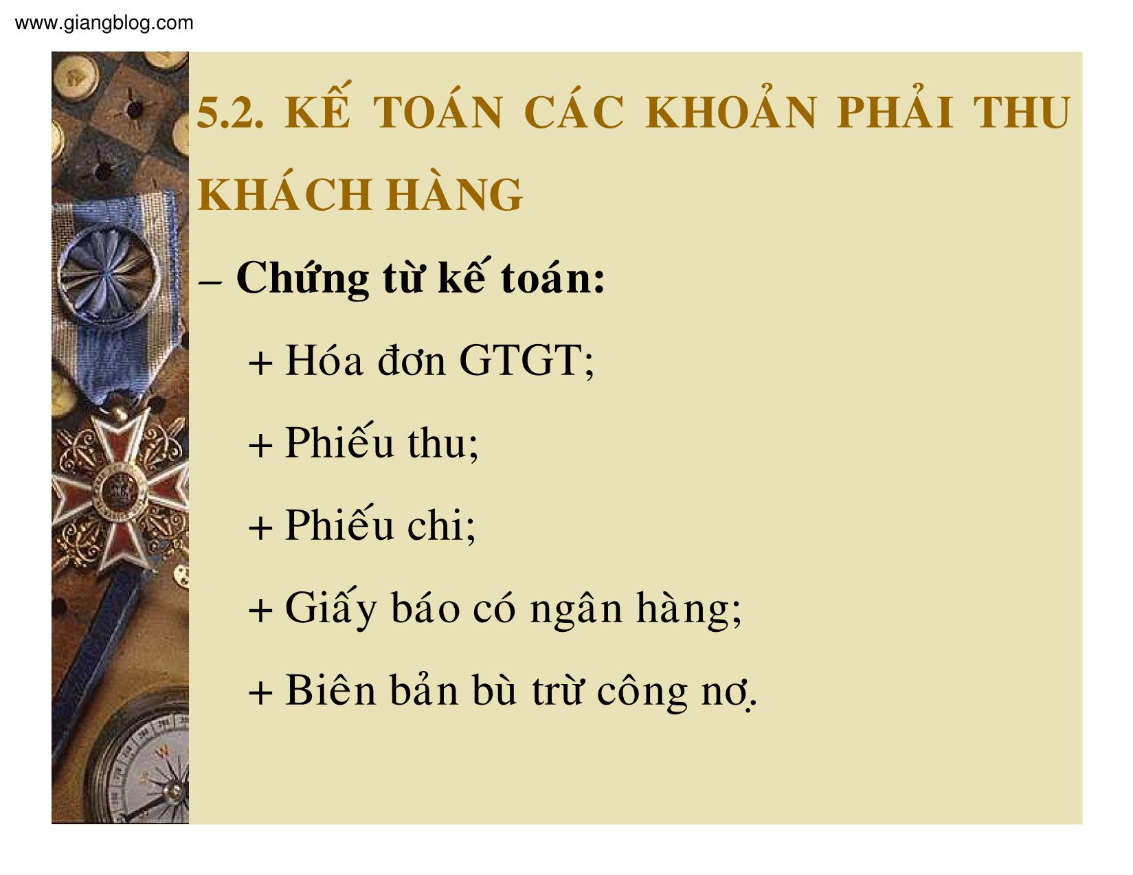 Bài giảng Kế toán doanh nghiệp - Chương 5: Kế toán các khoản phải thu trang 7