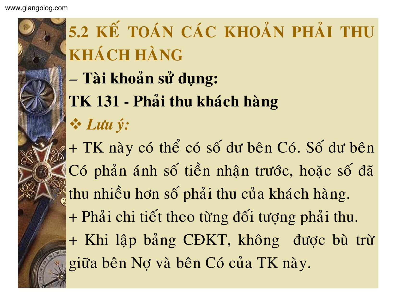 Bài giảng Kế toán doanh nghiệp - Chương 5: Kế toán các khoản phải thu trang 8