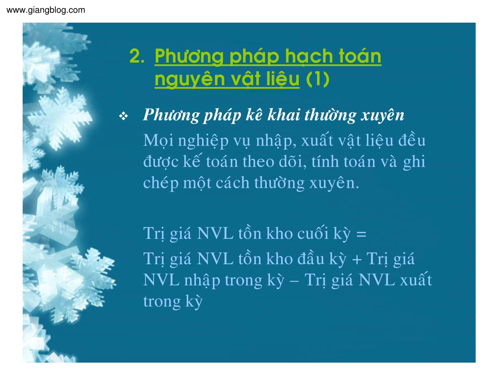 Bài giảng Kế toán doanh nghiệp - Chương 7: Kế toán hàng tồn kho trang 3