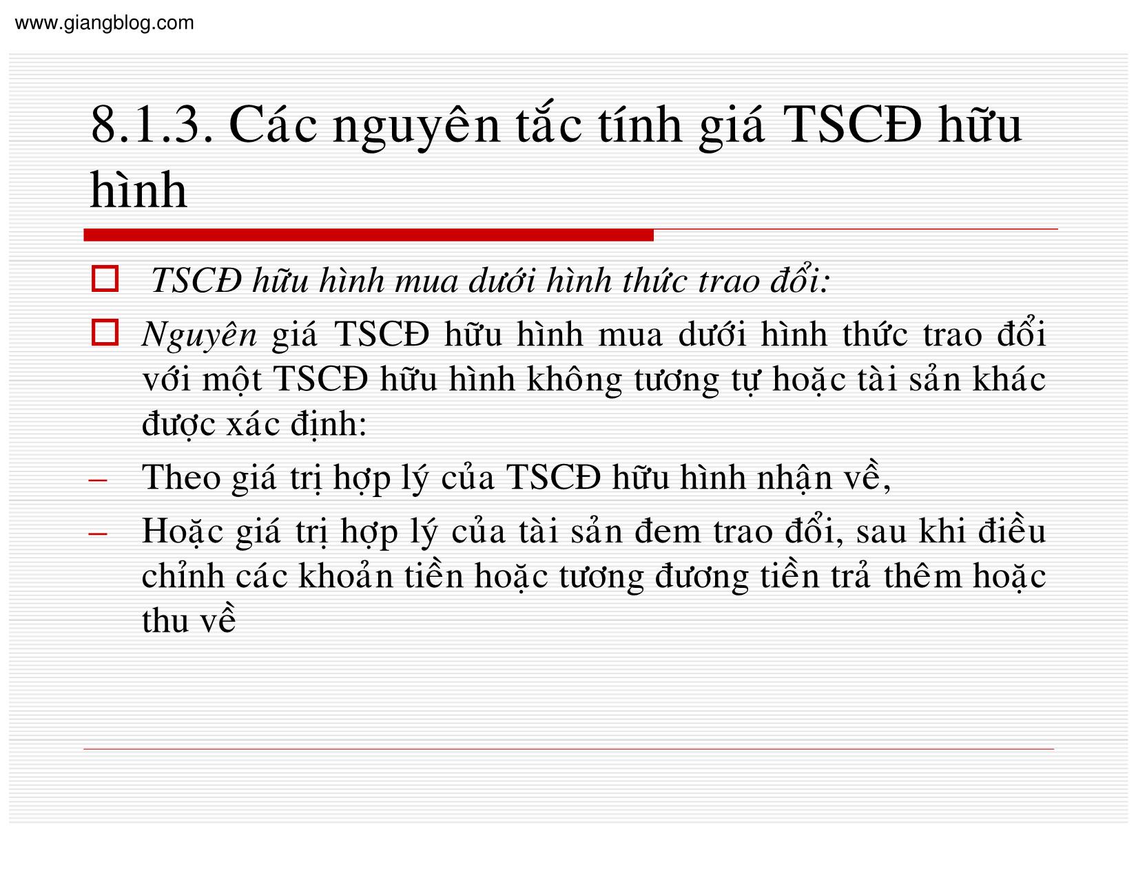 Bài giảng Kế toán doanh nghiệp - Chương 8: Kế toán tài sản cố định trang 9