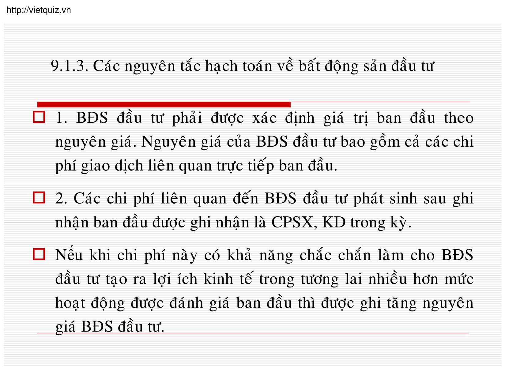 Bài giảng Kế toán doanh nghiệp - Chương 9: Kế toán các khoản đầu tư dài hạn trang 5