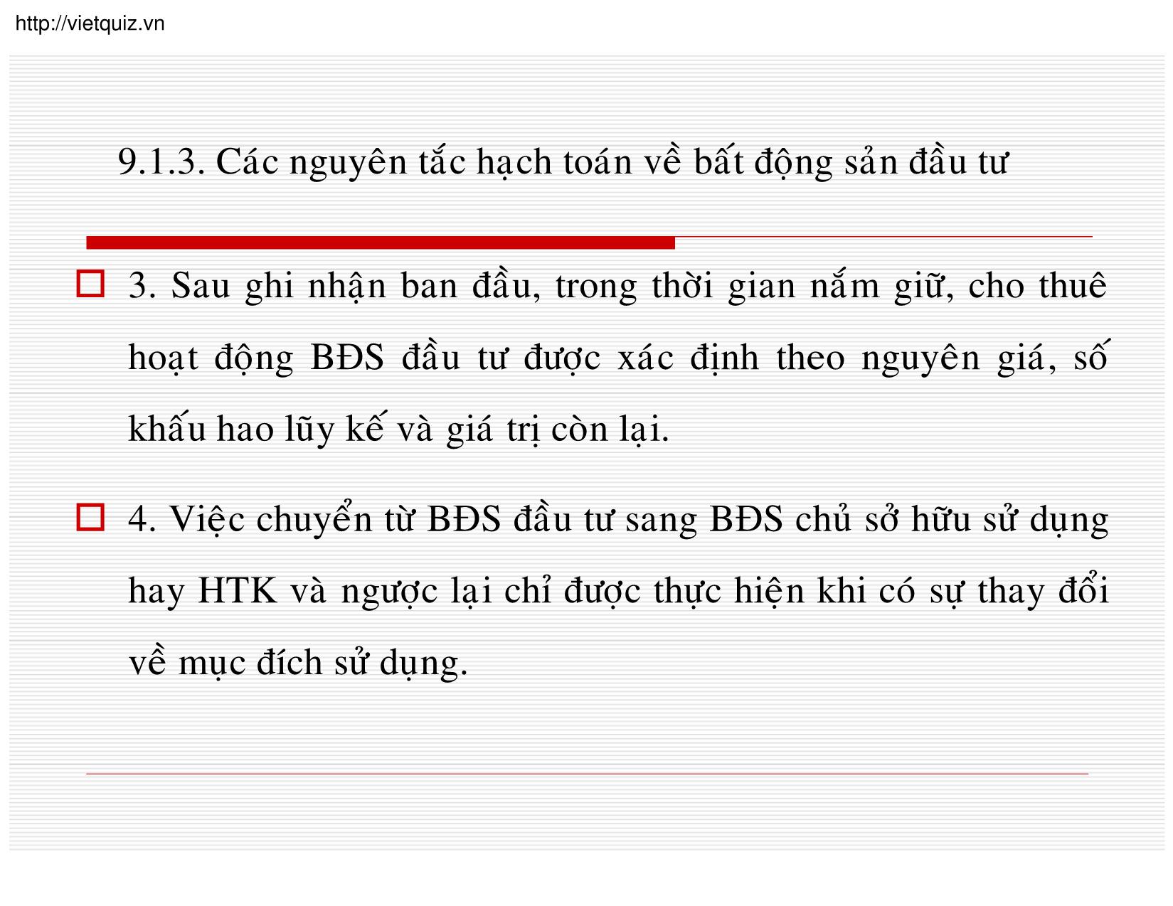 Bài giảng Kế toán doanh nghiệp - Chương 9: Kế toán các khoản đầu tư dài hạn trang 6