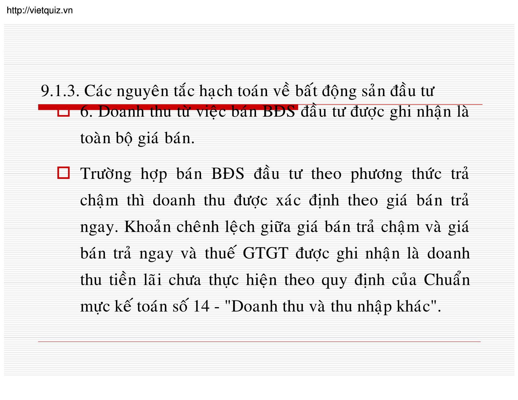 Bài giảng Kế toán doanh nghiệp - Chương 9: Kế toán các khoản đầu tư dài hạn trang 8