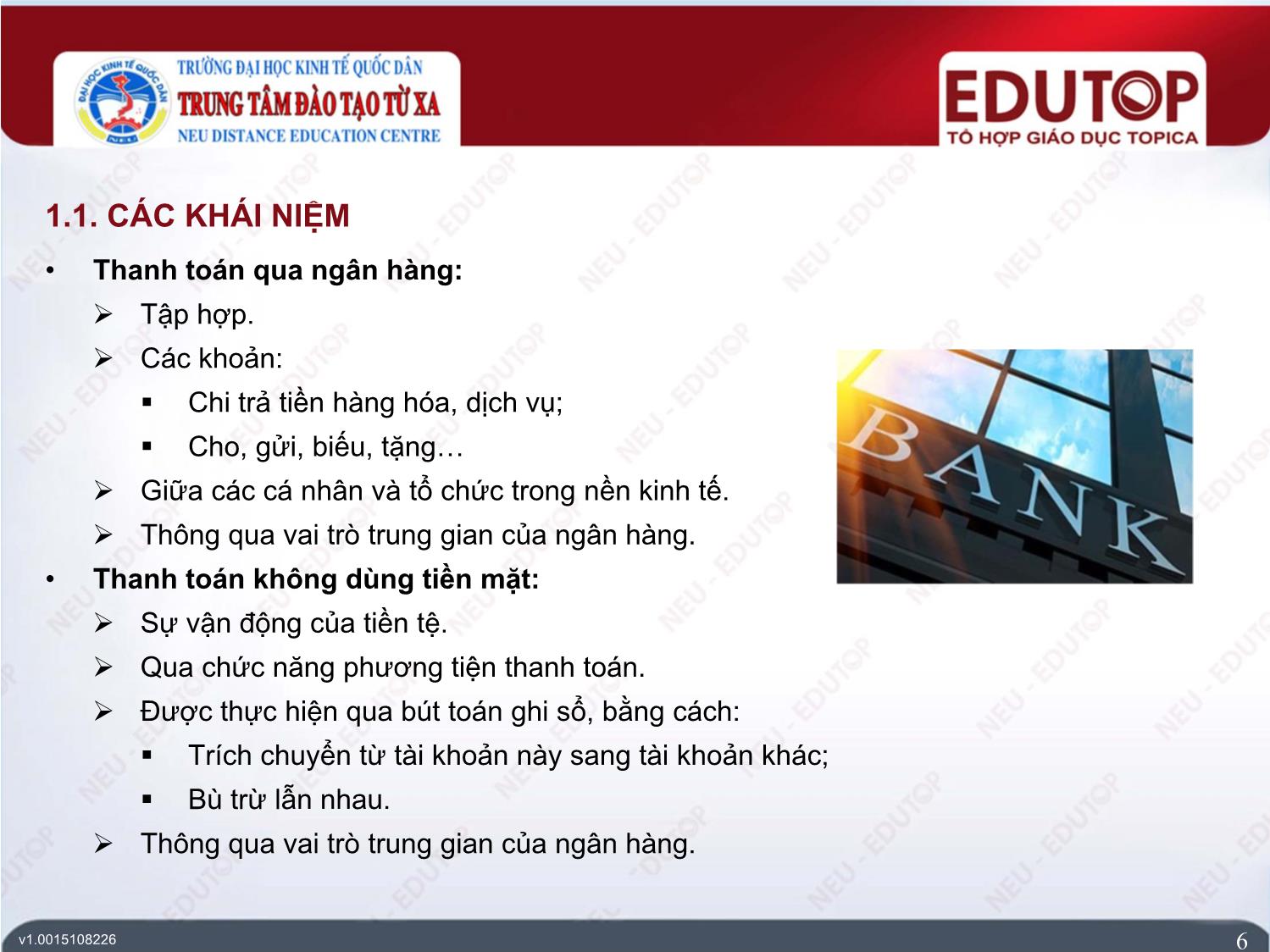 Bài giảng Kế toán ngân hàng thương mại - Bài 3: Kế toán thanh toán qua ngân hàng thương mại - Nguyễn Thị Ngọc Diệp trang 6