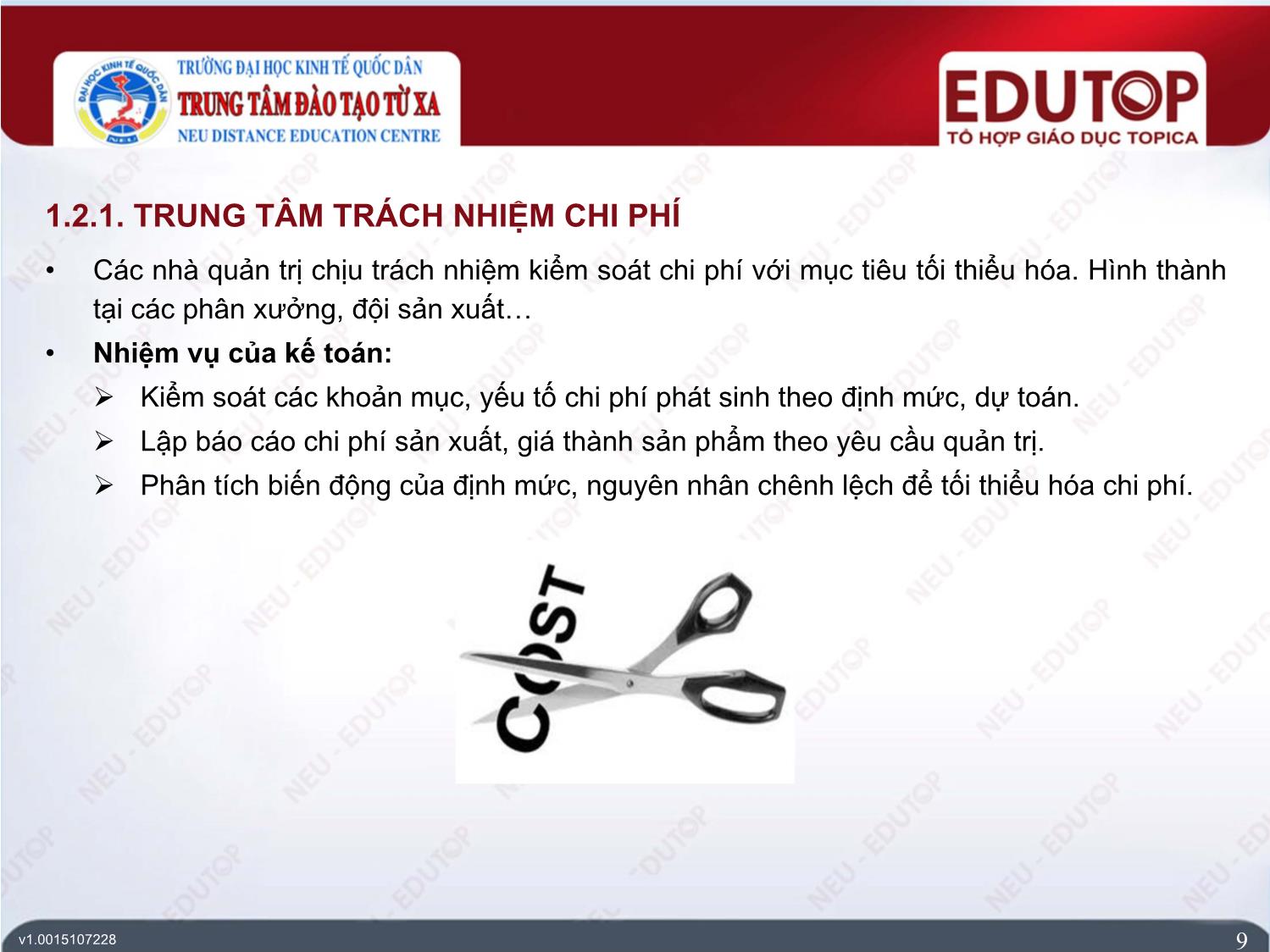 Bài giảng Kế toán quản trị 2 - Bài 6: Kế toán trách nhiệm - Trần Trung Tuấn trang 9