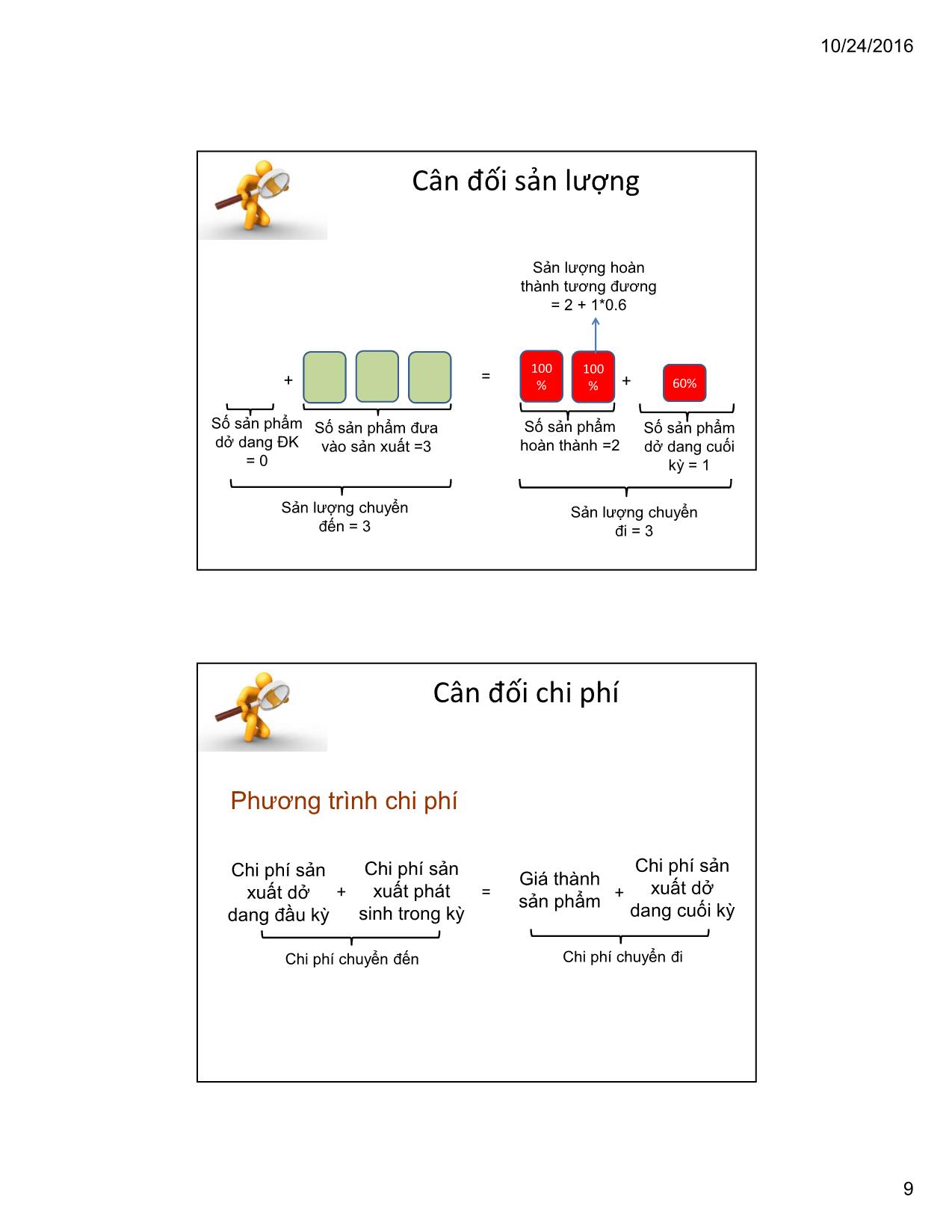 Bài giảng Kế toán quản trị - Chương 4: Kế toán chi phí theo quá trình (Process costing) - Hoàng Huy Cường trang 9