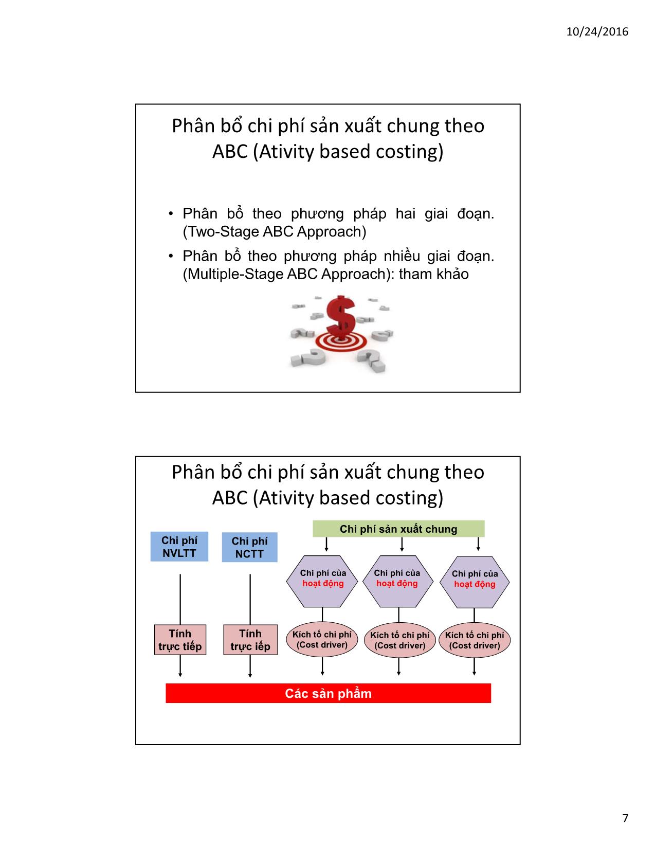 Bài giảng Kế toán quản trị - Chương 6: Phân bổ chi phí - Hoàng Huy Cường trang 7