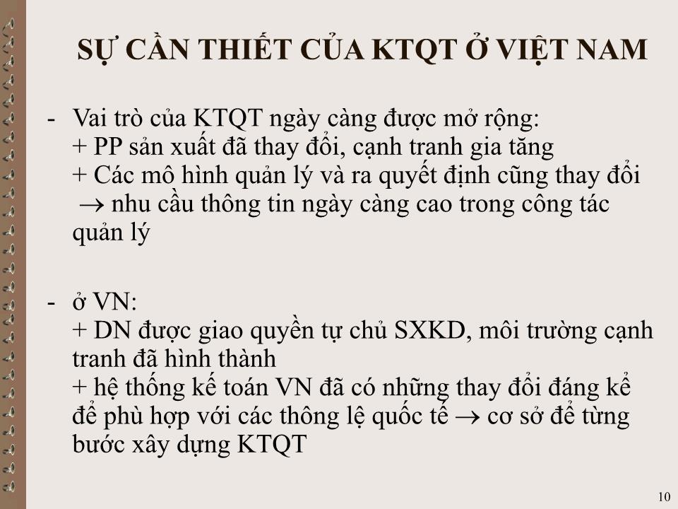 Bài giảng Kế toán quản trị - Chương I: Tổng quan kế toán quản trị trang 10