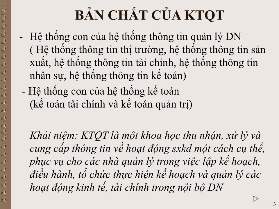 Bài giảng Kế toán quản trị - Chương I: Tổng quan kế toán quản trị trang 3