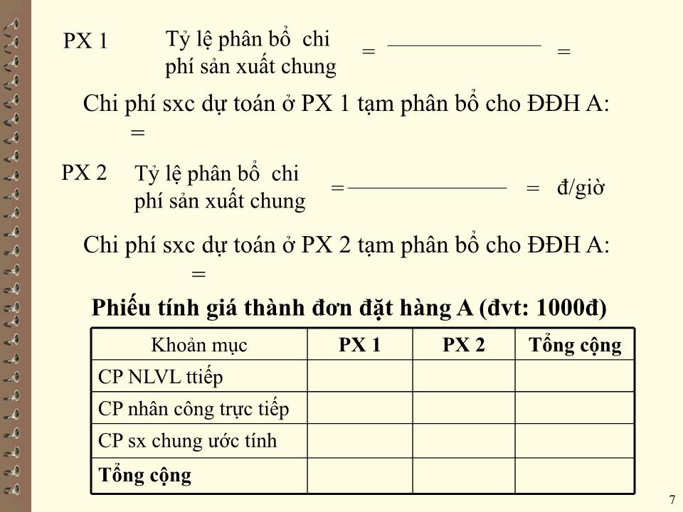 Bài giảng Kế toán quản trị - Chương III: Tính giá thành trong doanh nghiệp trang 7