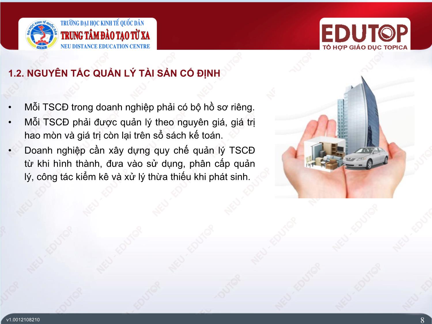 Bài giảng Kế toán tài chính 1 - Bài 1: Kế toán tài sản cố định - Đoàn Thị Trúc Quỳnh trang 8