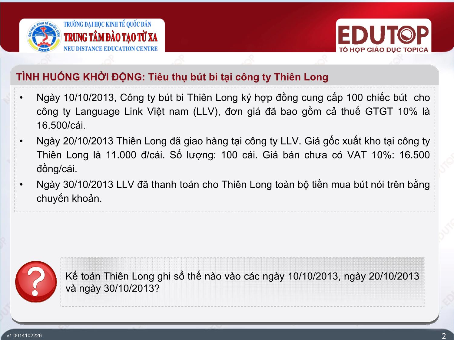 Bài giảng Kế toán tài chính 1 - Bài 5: Kế toán thành phẩm, tiêu thụ thành phẩm và xác định kết quả kinh doanh - Nguyễn Thanh Hiếu trang 2