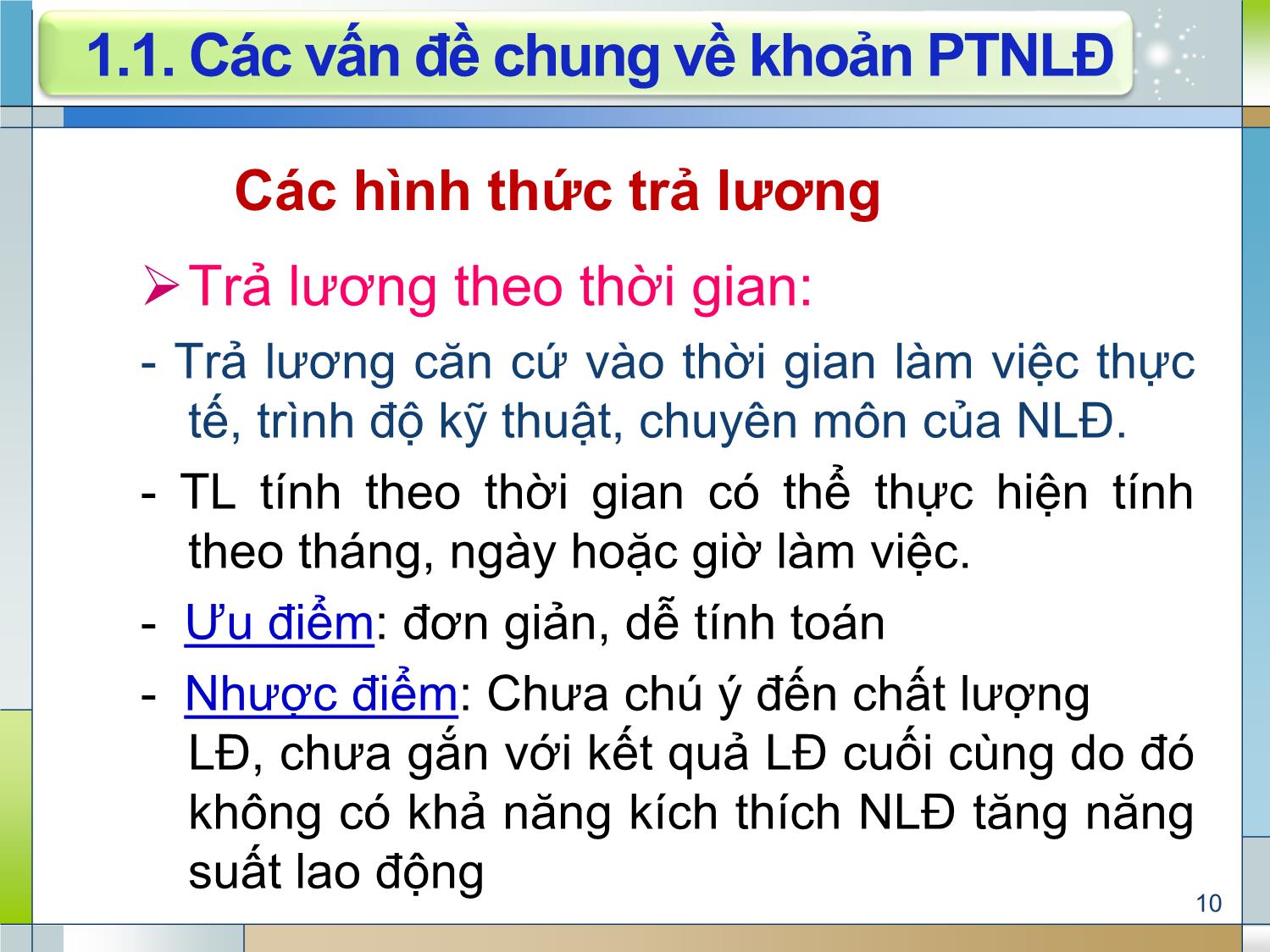 Bài giảng Kế toán tài chính 1 - Chương 4: Kế toán các khoản phải trả người lao động (Accounting for Payables to employees) trang 10