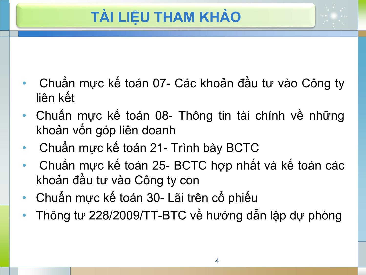 Bài giảng Kế toán tài chính 1 - Chương 6: Kế toán hoạt động đầu tư tài chính trang 4